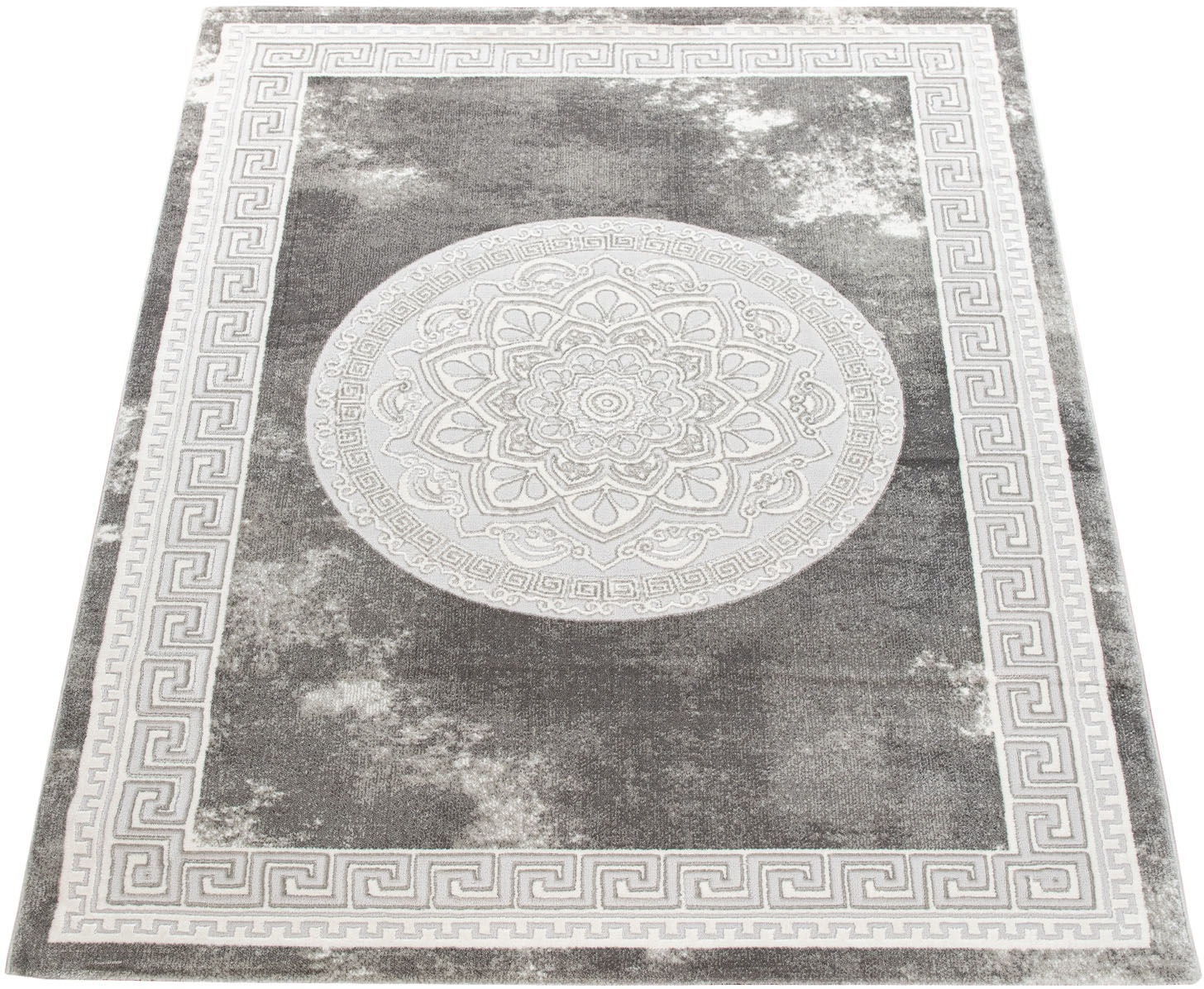 PACO HOME Teppich »Zaman 171« rechteckig 16 mm Höhe Kurzflor, Orient-Optik, Vintage Design, Wohnzimmer grau Obermaterial: 75% Polypropylen, 25%...