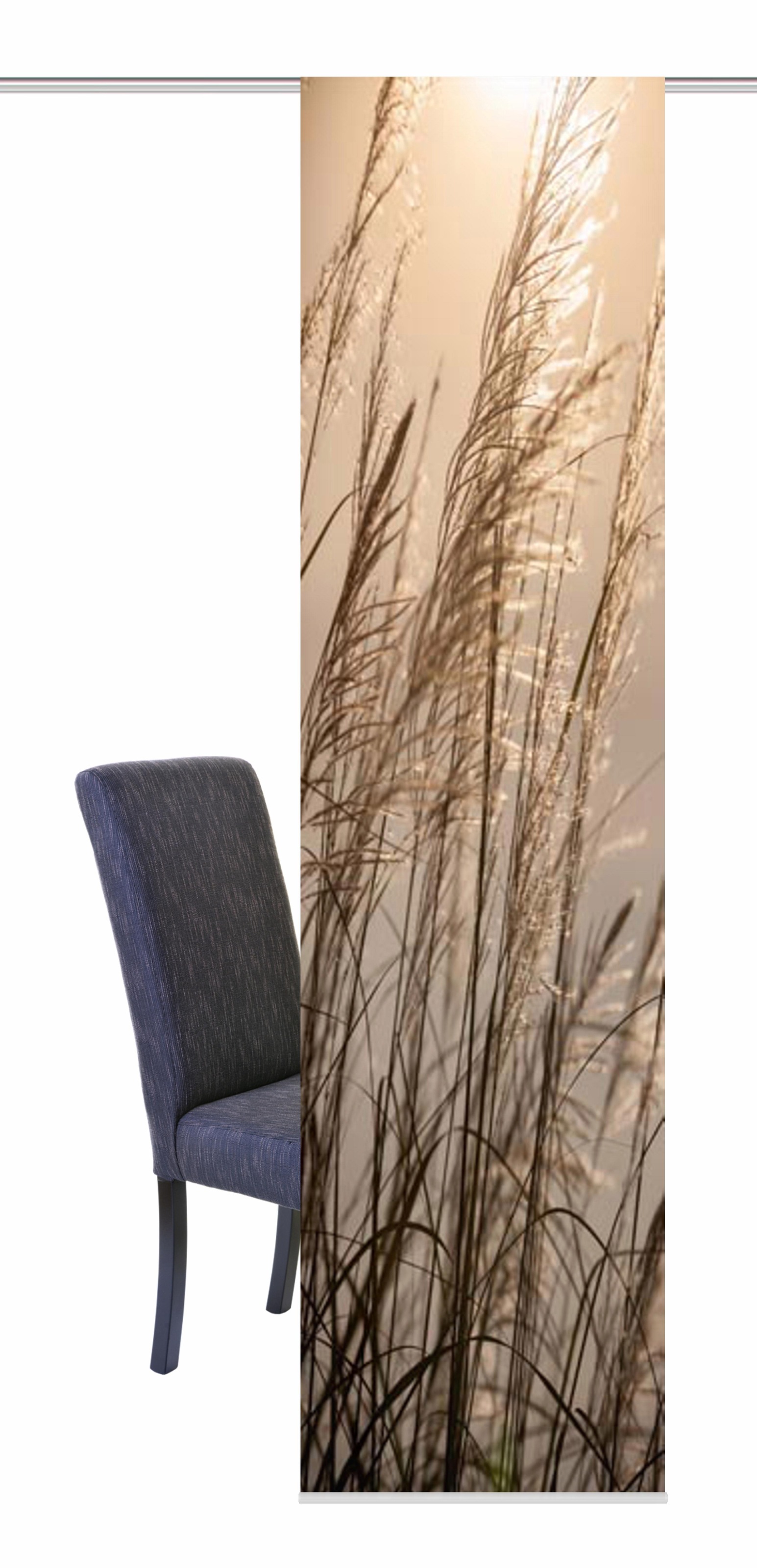 HOME WOHNIDEEN Schiebegardine »CARUSO« Klettband 1 Stk. tlg. HxB: 245x60, i günstig online kaufen