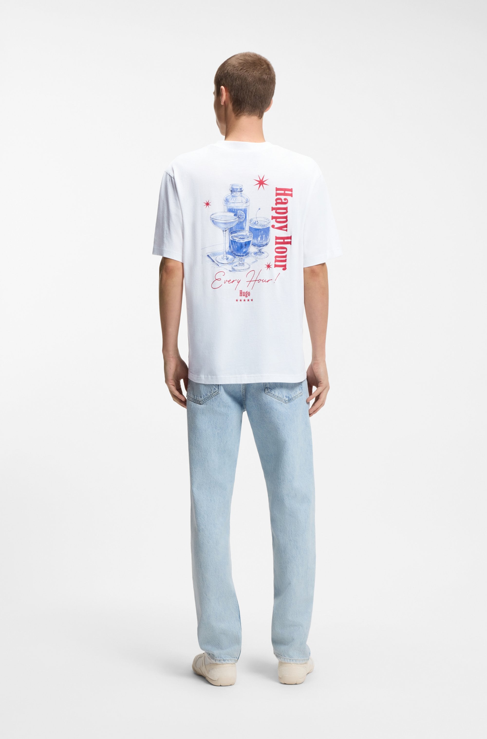 HUGO T-Shirt »Nucavo« mit Artwork, regular fit