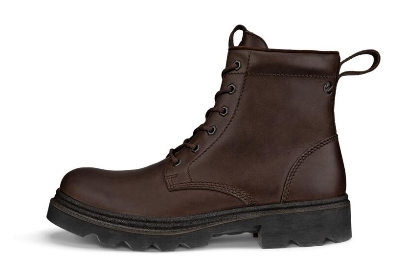 Ecco Schnürboots »GRAINER M«, Stiefelette, Workerboots, Winterboots, mit zwei Anziehlaschen