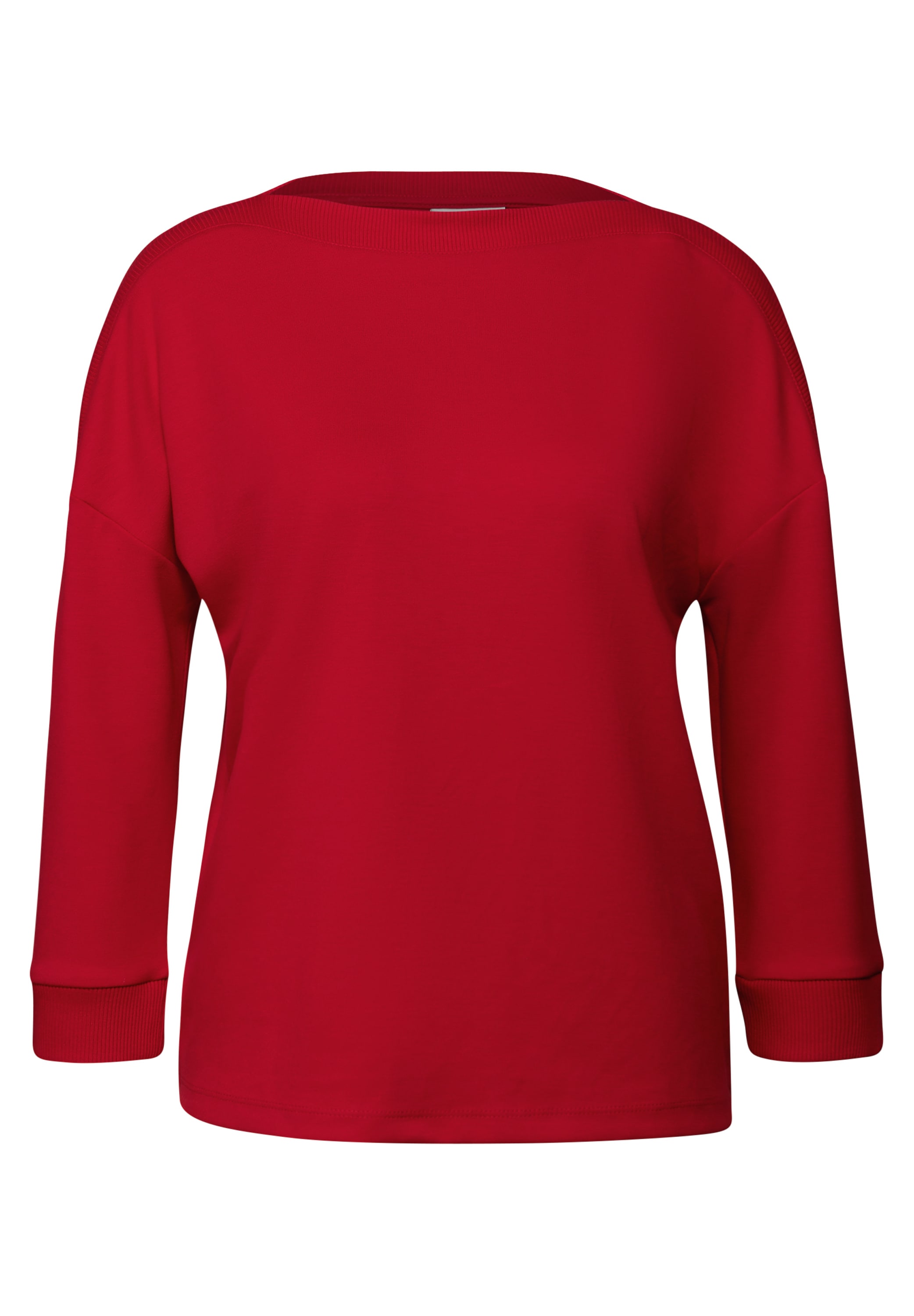 STREET ONE 3/4-Arm-Shirt, Strick-Shirt mit U-Boot-Ausschnitt