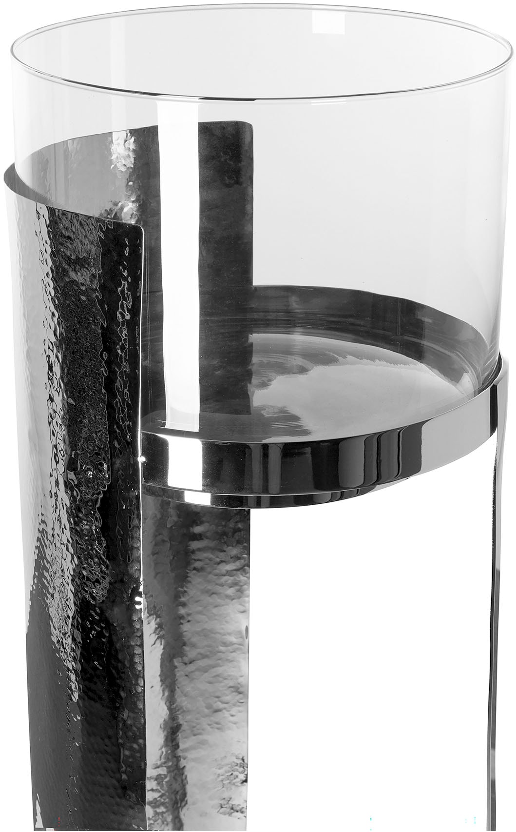 Fink Windlicht »MANIAC«, (1 St.), Kerzenhalter, Säule aus Edelstahl, mit Glaszylinder