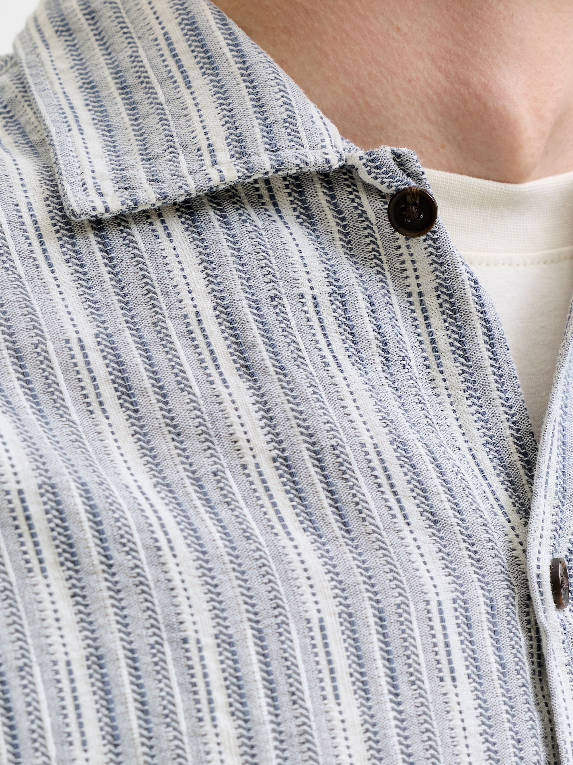 Jack & Jones Kurzarmhemd »JPRBLUTIAGO STRUCTURE SS RESORT SHIRT SN« Baumwolle, locker geschnitten