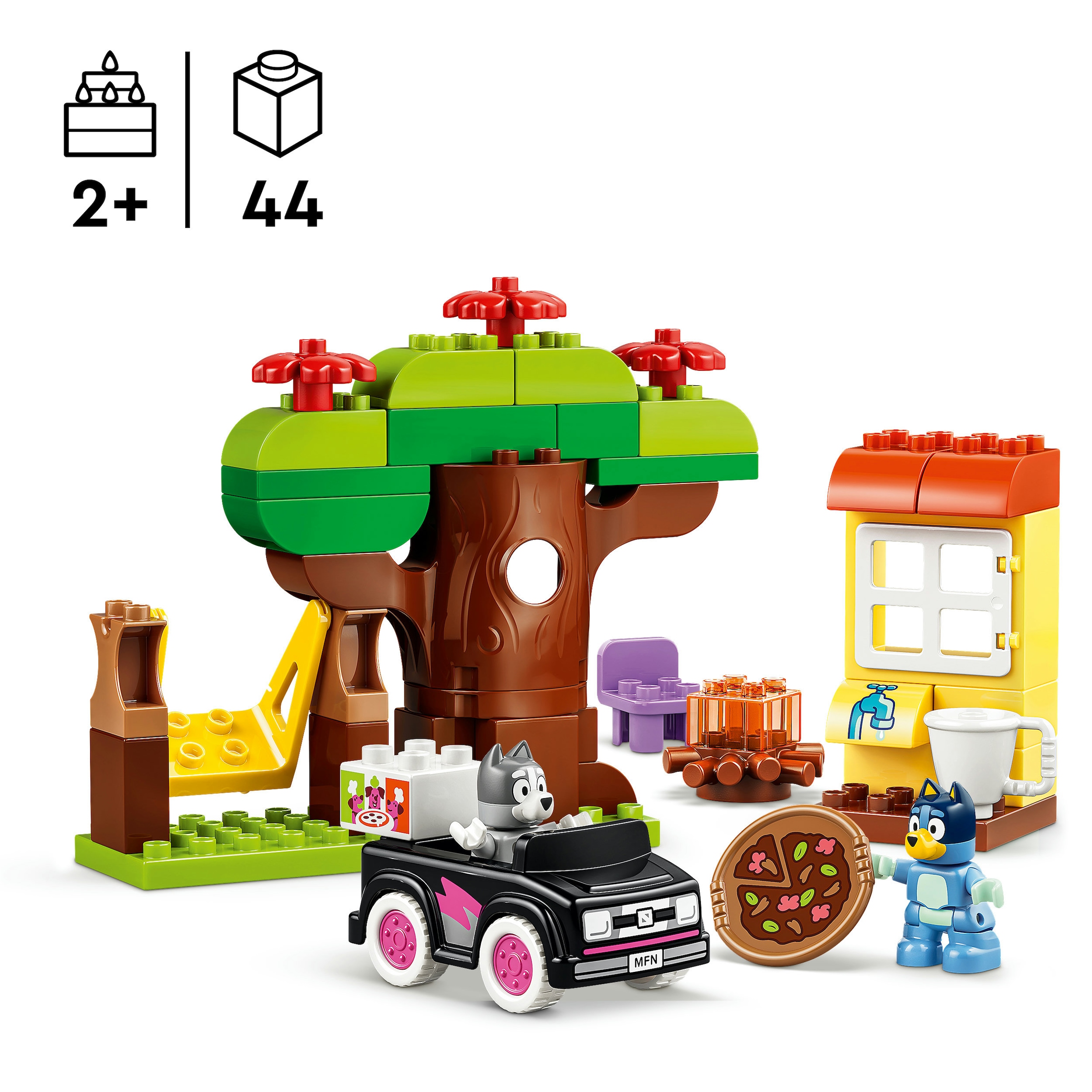 LEGO® Konstruktionsspielsteine »Pizza-Schwestern mit Muffin und Bluey (10469), LEGO DUPLO Bluey« Made in Europe