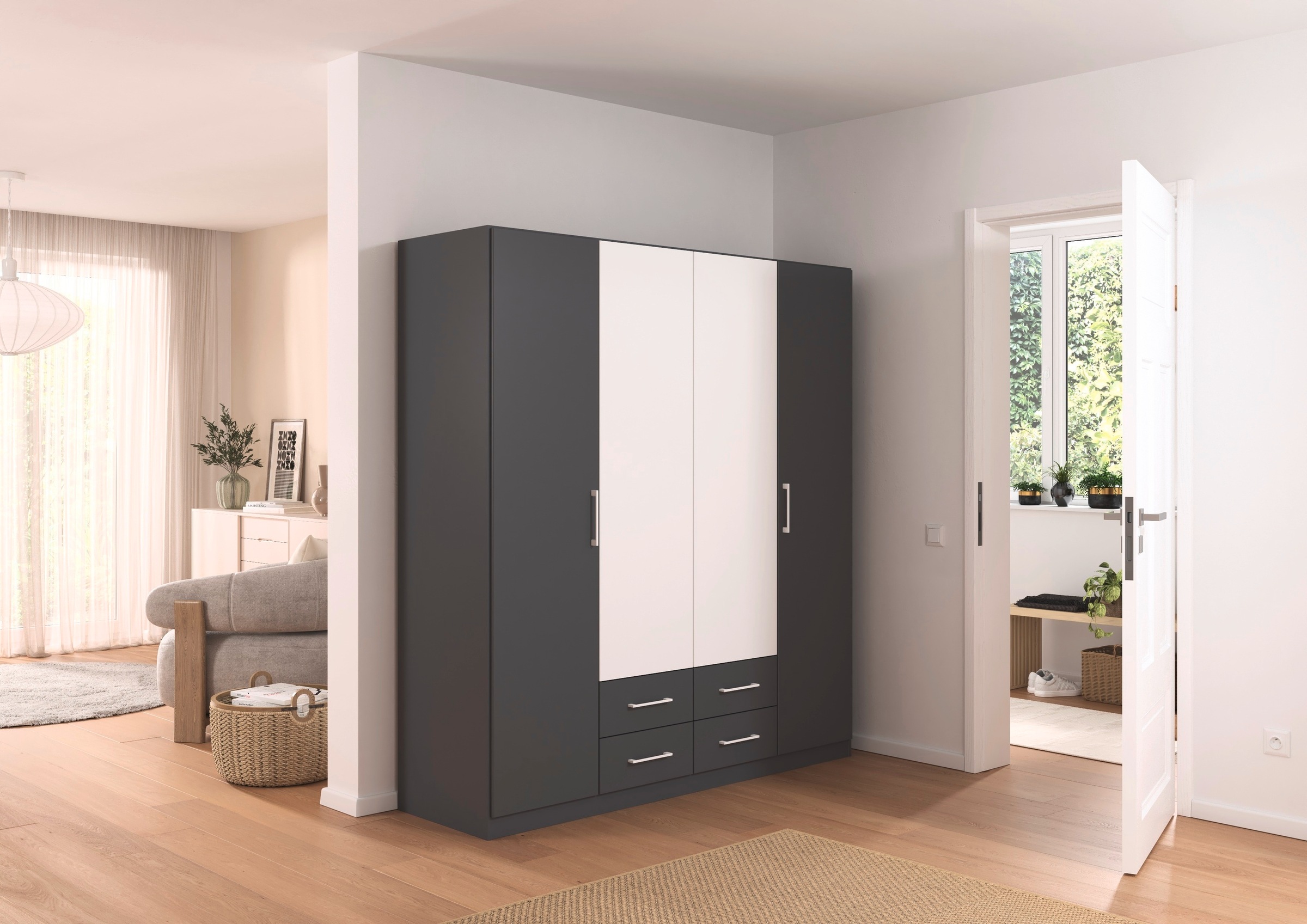 rauch Drehtürenschrank »Kleiderschrank Schrank Garderobe KREFELD optional m günstig online kaufen