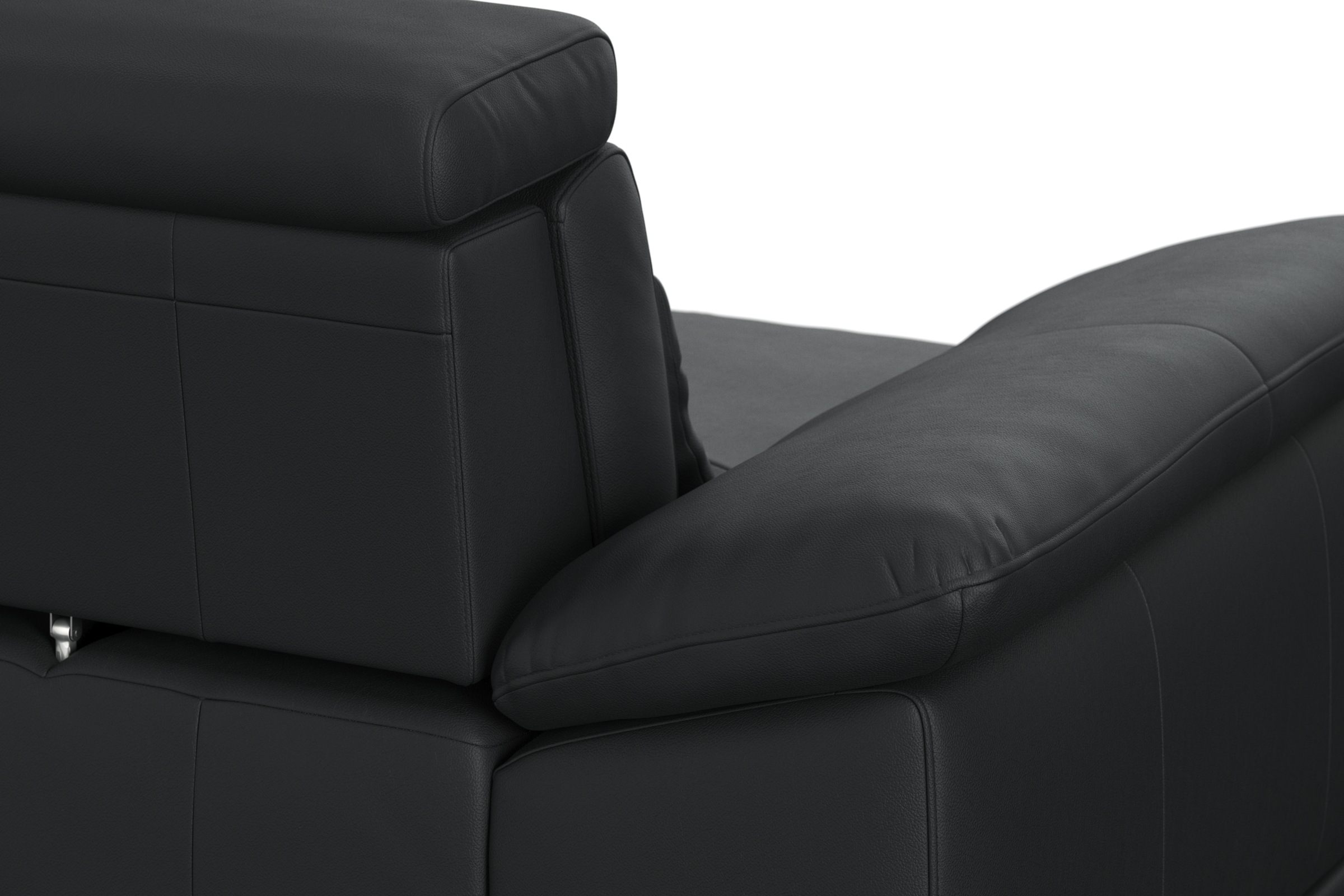 sit&more Ecksofa »Cabrio L-Form, mit Sitztiefenverstellung, Arm- und Kopfteilverstellung«, 3 Nierenkissen, Federkern, optional Bettfunktion und Stauraum
