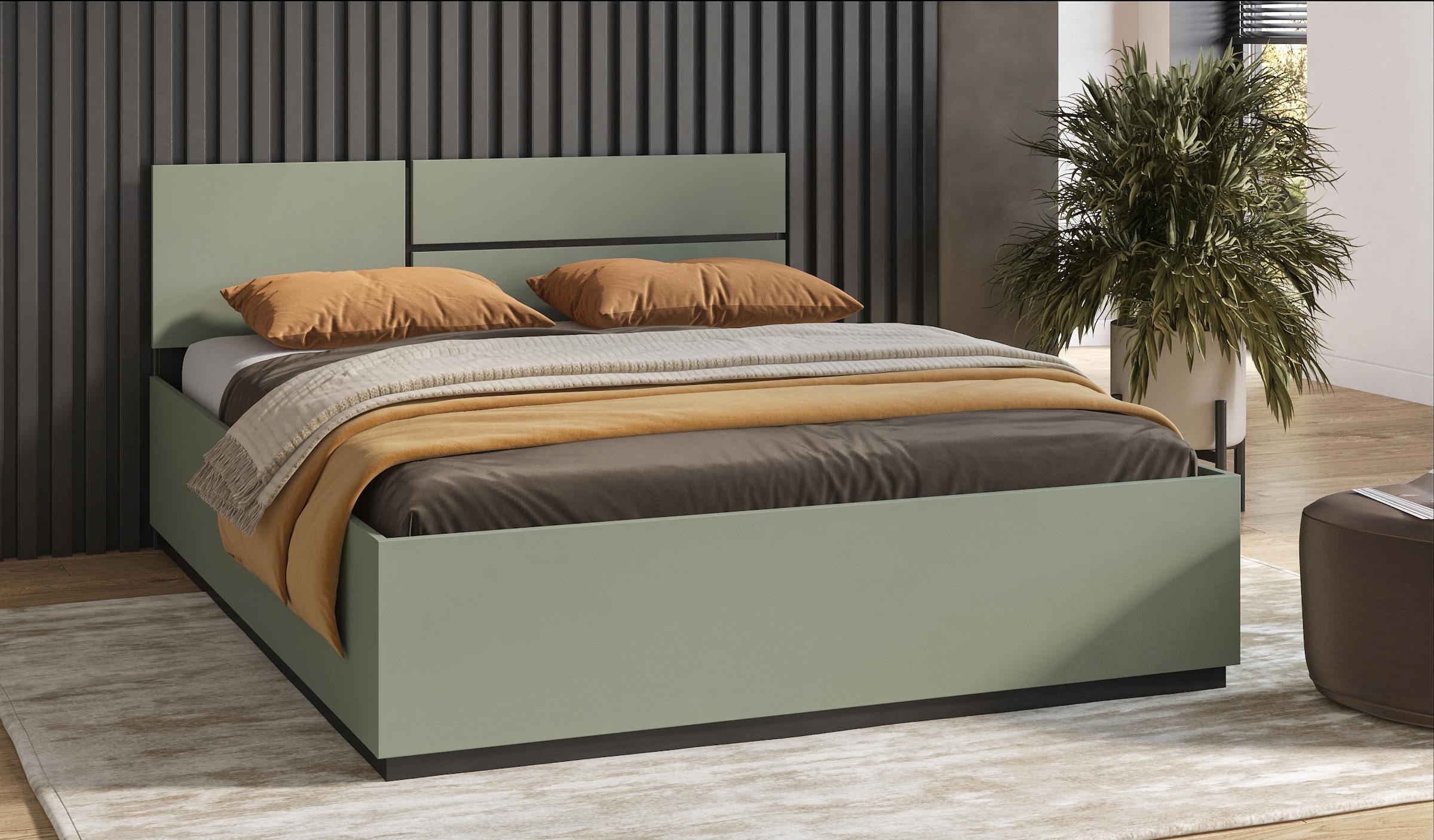 OTTO home Bett »Cross, moderner Bettrahmen« Doppelbett in zwei Grössen, sta günstig online kaufen