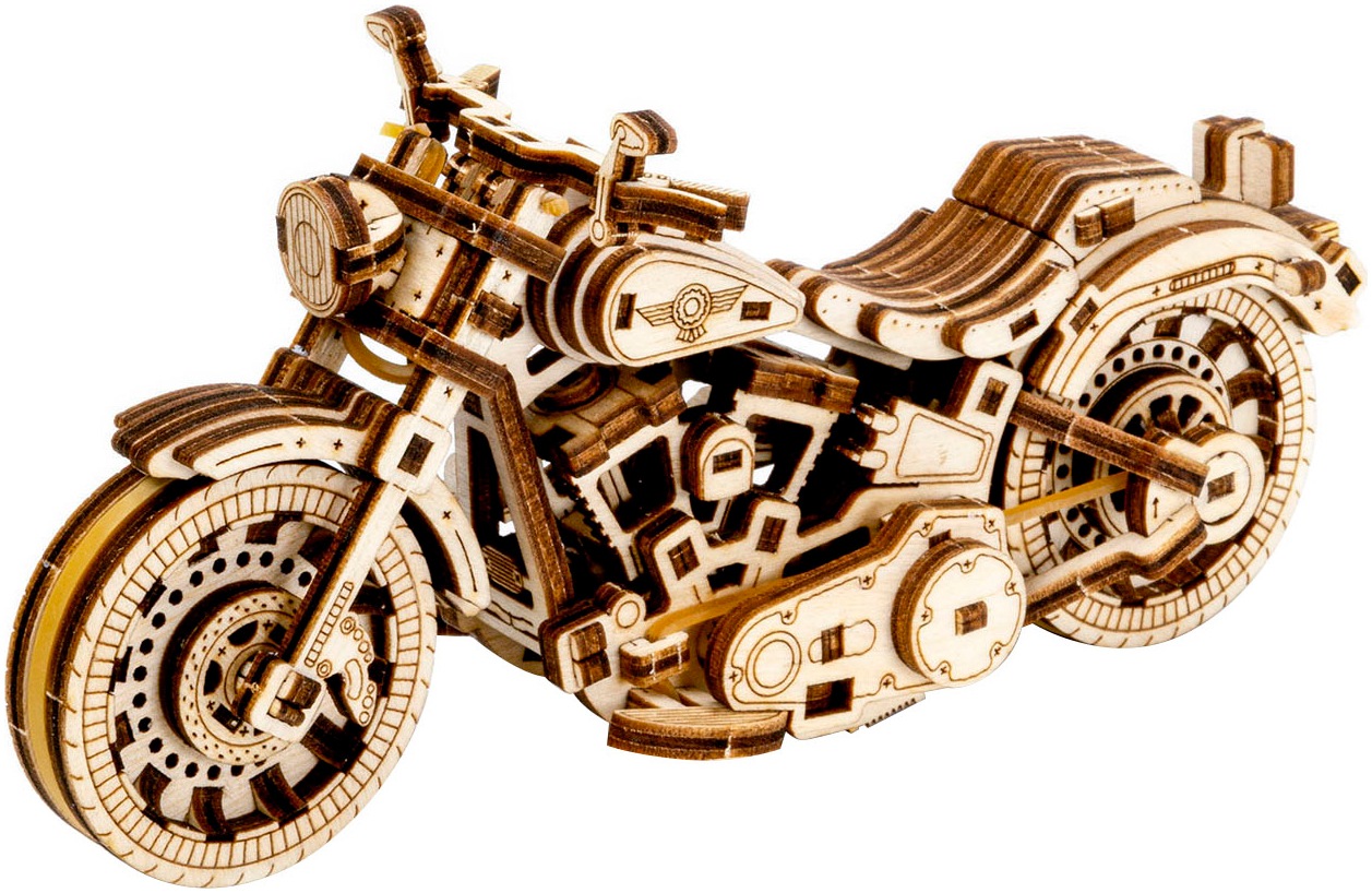 Revell® Modellbausatz »Revell Tiny Adventures, Cruiser V-Twin, Motorrad-Bausatz aus Holz« 1:13 Made in Europe, FSC® - schützt Wald