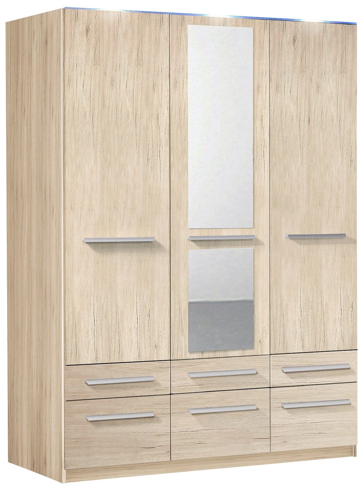 priess Kleiderschrank »Schrank Garderobe Wäscheschrank Barcelona in 5 Breiten«, viel Stauraum, geräumige Schubkästen, mit Spiegel, MADE IN GERMANY