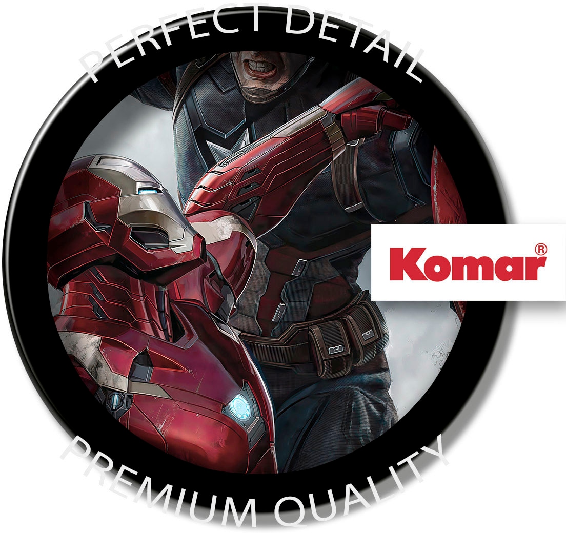Komar Leinwandbild »Captain America vs. Iron Man - Größe 30 x 30 cm«, Disney, (1 St., 30 x 30 cm (Breite x Höhe), Keilrahmenbild mit Echtholzrahmen, Kinderzimmer