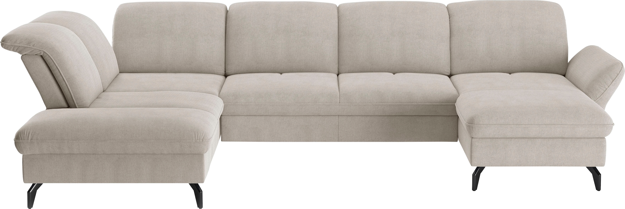 sit&more Wohnlandschaft »Leandro U-Form« Wahlweise mit Bett-, Kopfteil - un günstig online kaufen