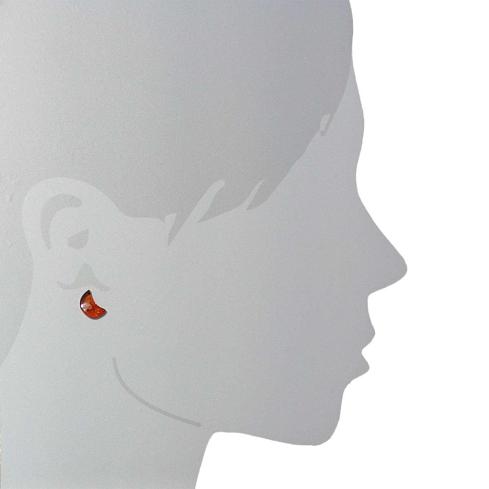 OSTSEE-SCHMUCK Paar Ohrstecker »Ostsee-Schmuck Ohrstecker Halbmond Ohrstecker Halbmond«, (2 tlg.)