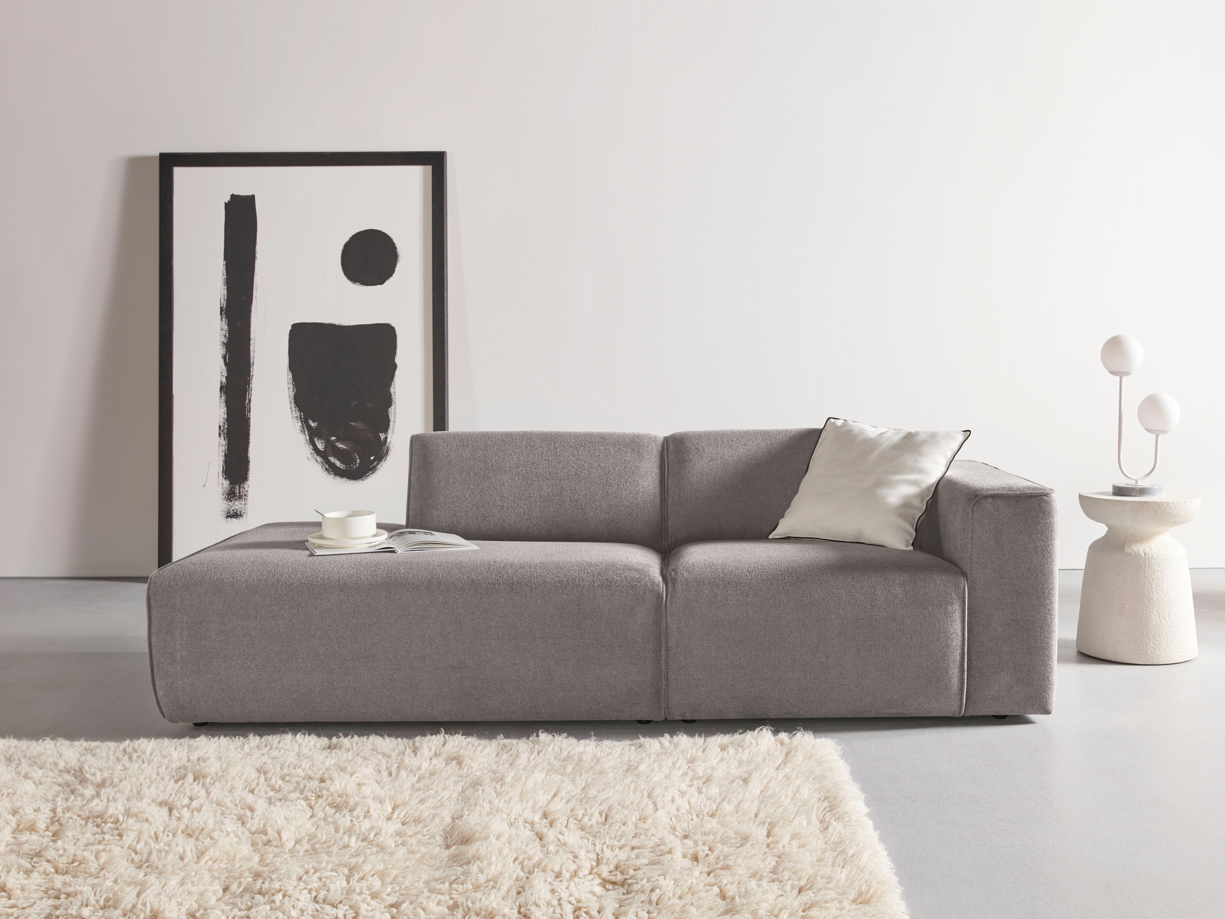 Home affaire 2-Sitzer "Noord mit Kedernaht, Breite 227 cm" Cord, Struktur, günstig online kaufen