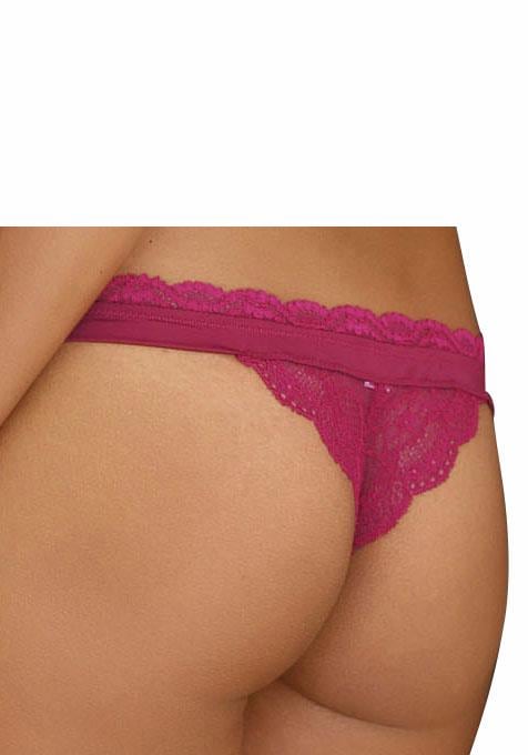 LASCANA String »Premium Dessous«, aus zarter Spitze mit feiner Zierschleife und Accessoire