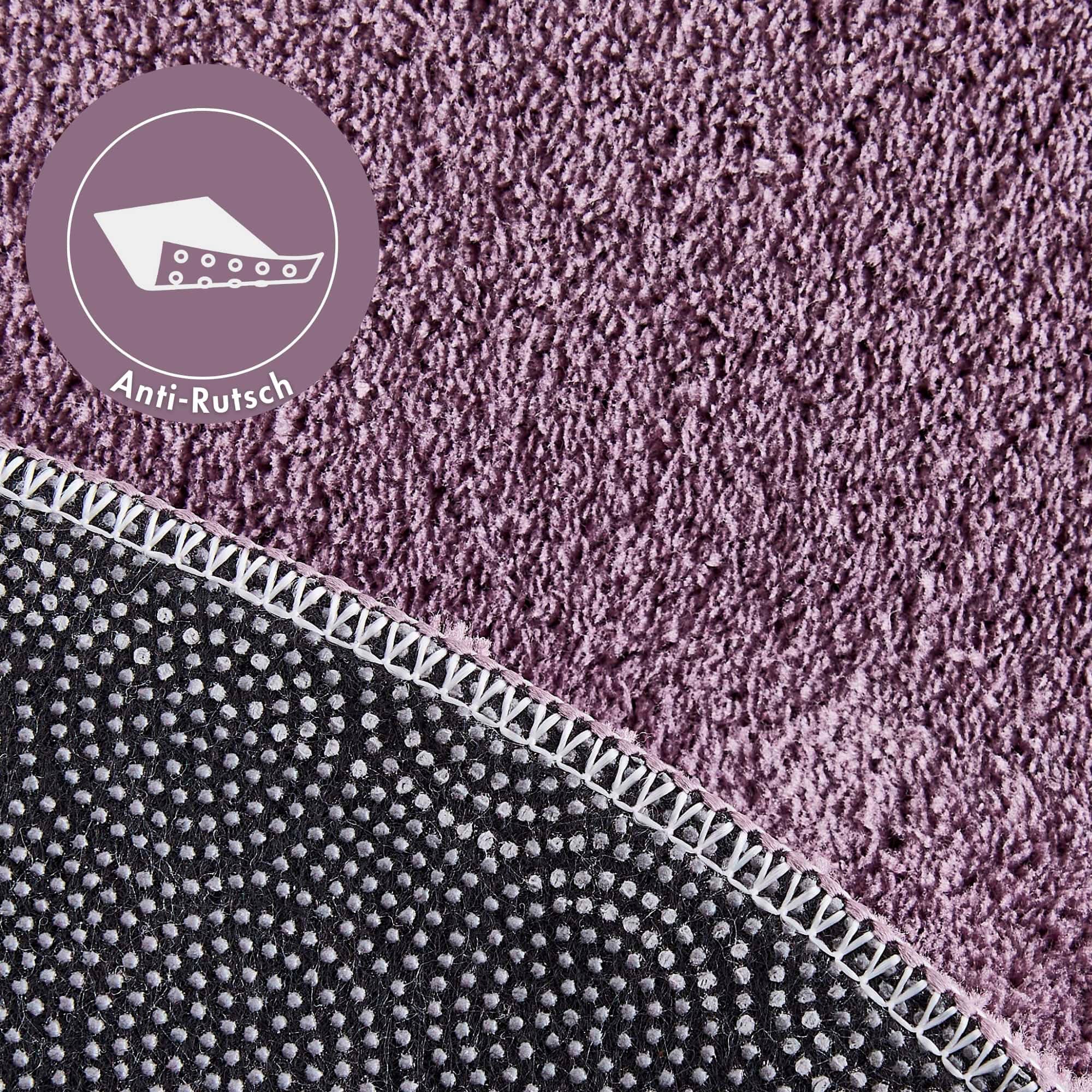 Andiamo Teppich »Arezzo«, rund, 16 mm Höhe, Uni Farben, weicher Flor, waschbar, ideal im Wohnzimmer & Schlafzimmer