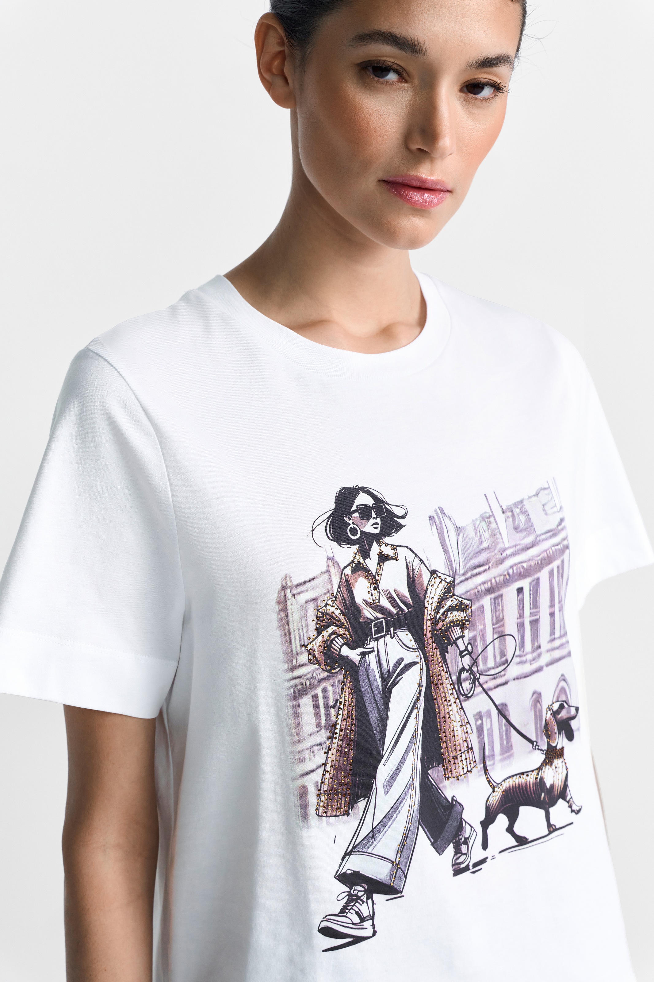 RICHROYAL T-Shirt »Woman and Dog«