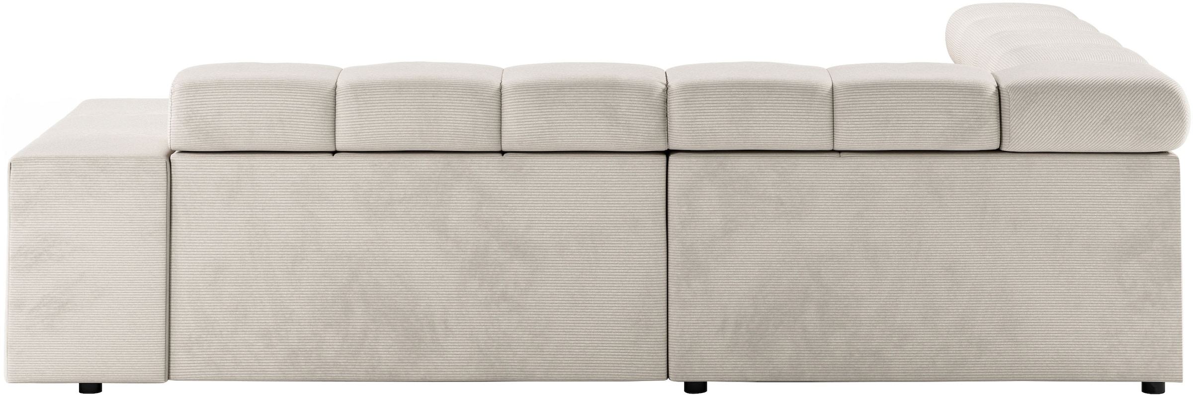 INOSIGN Ecksofa »Ancona, incl. Kopfteilverstellung + 3 Zierkissen, L-Form, Breite 249cm«, wahlweise motorische Sitztiefenverstellung, B/T(H: 249/215/70 cm