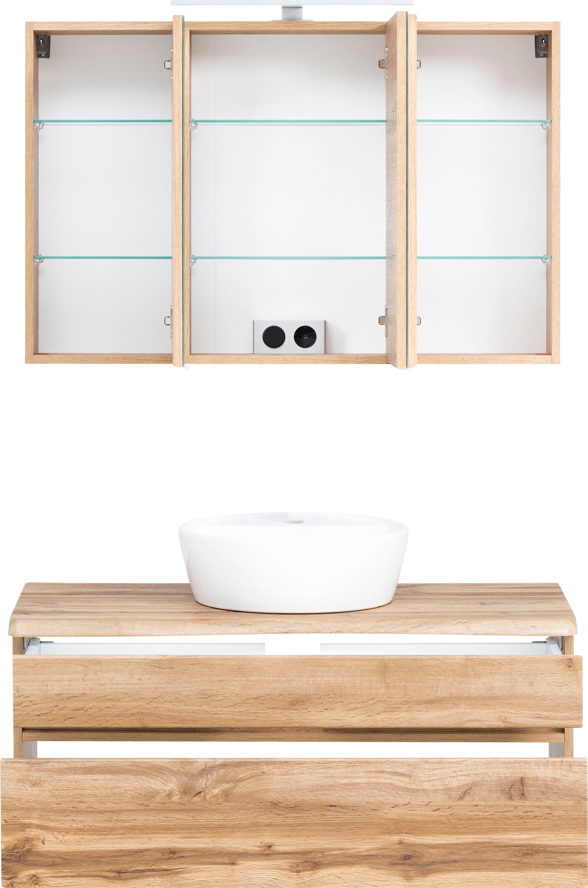 HELD MÖBEL Badmöbel-Set »Lienz«, (2 St., Spiegelschrank und Waschtisch) auf  Raten bestellen