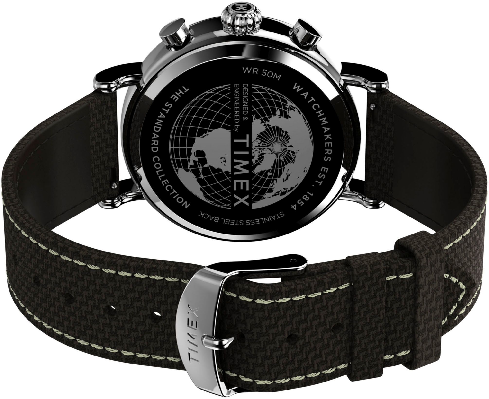 Timex Chronograph »WATERBURY STANDARD« Quarzuhr, Armbanduhr, Herrenuhr, Datum, Leuchtzeiger, Stoppfunktion