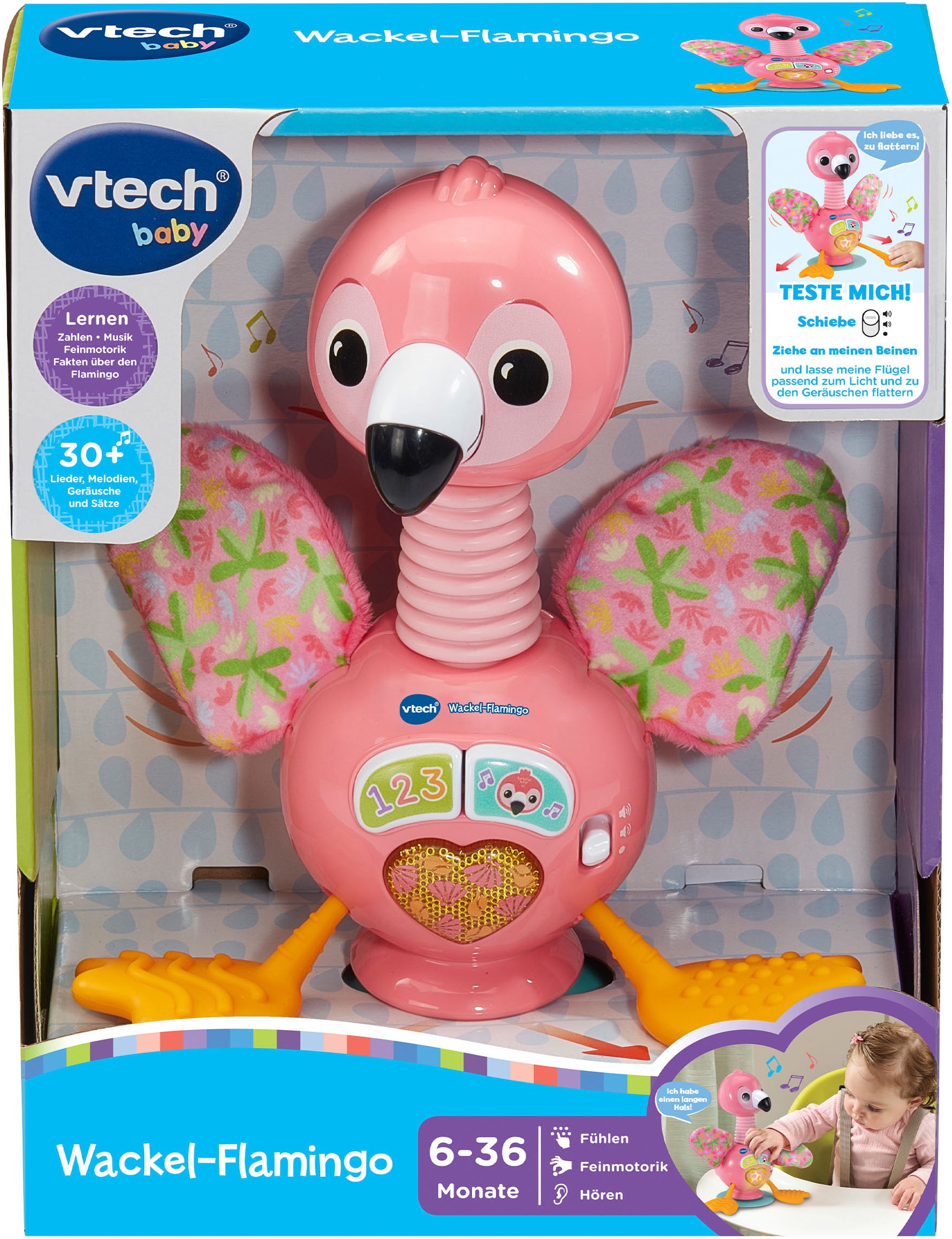 Vtech® Lernspielzeug »Vtech Baby, Wackel-Flamingo« mit Licht- und Sound