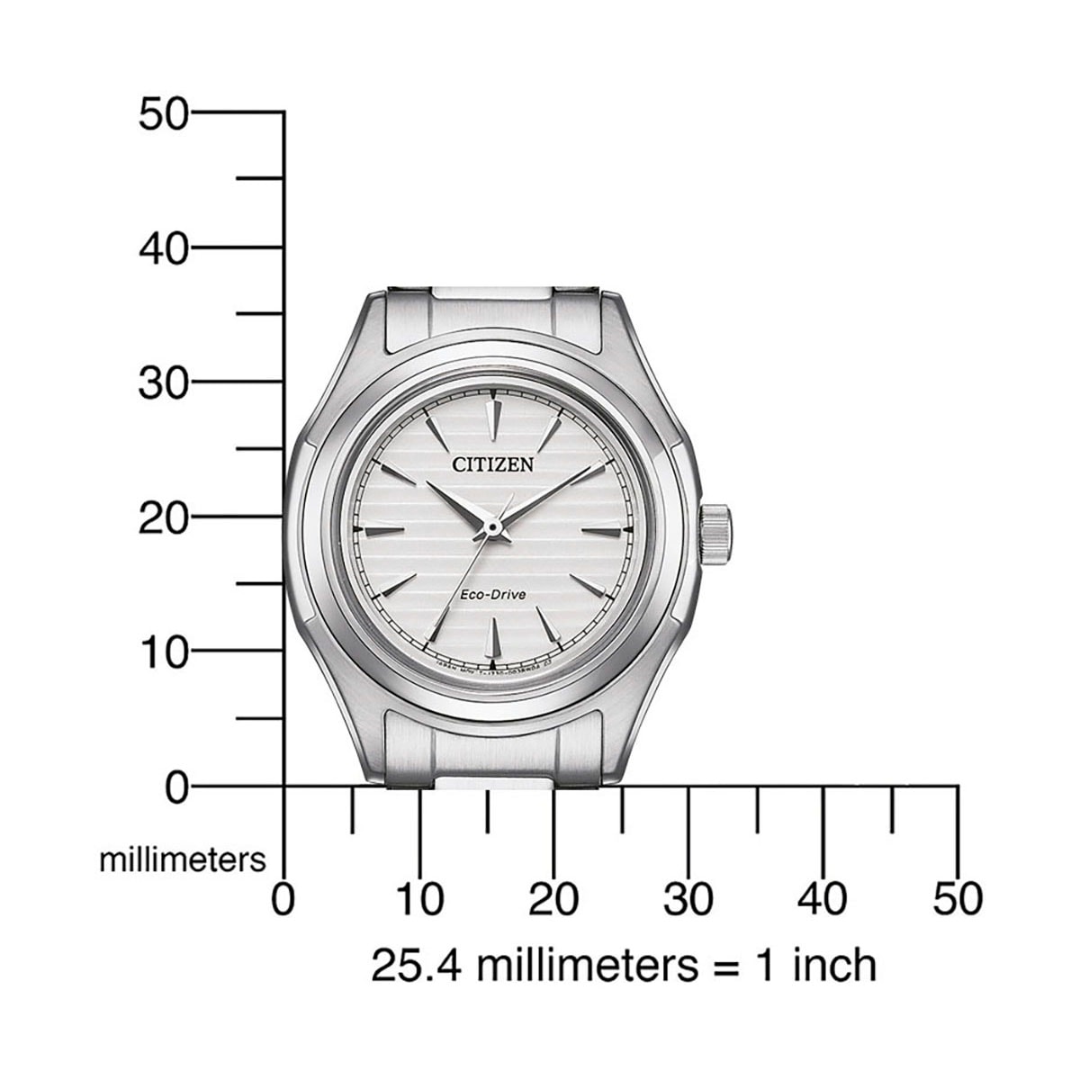 Citizen Solaruhr, Armbanduhr, Damenuhr, Edelstahlarmband, bis 10 bar wasserdicht