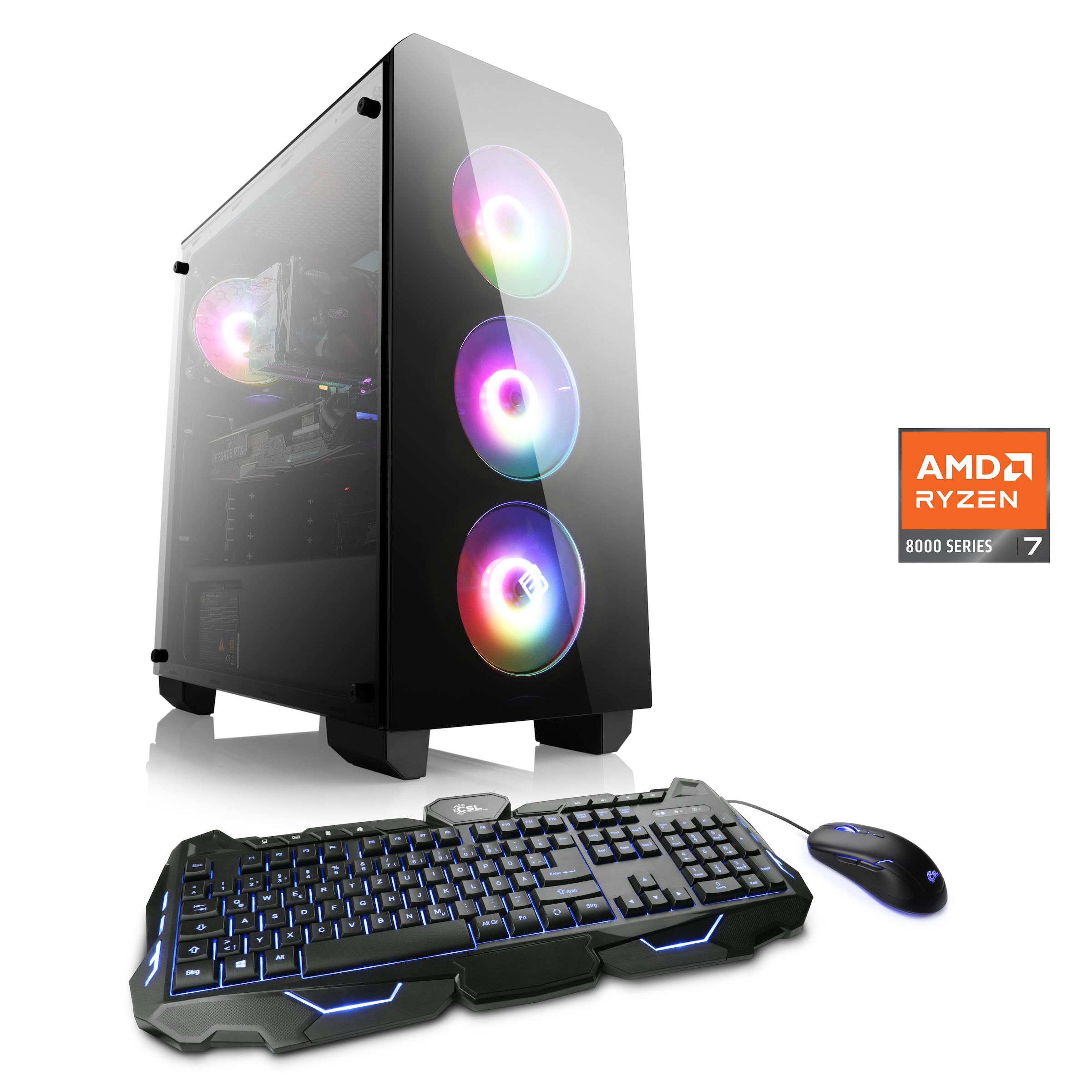 CSL Gaming-PC »Theseus V24627« schwarz Inkl. Maus, Tastatur, WLAN
