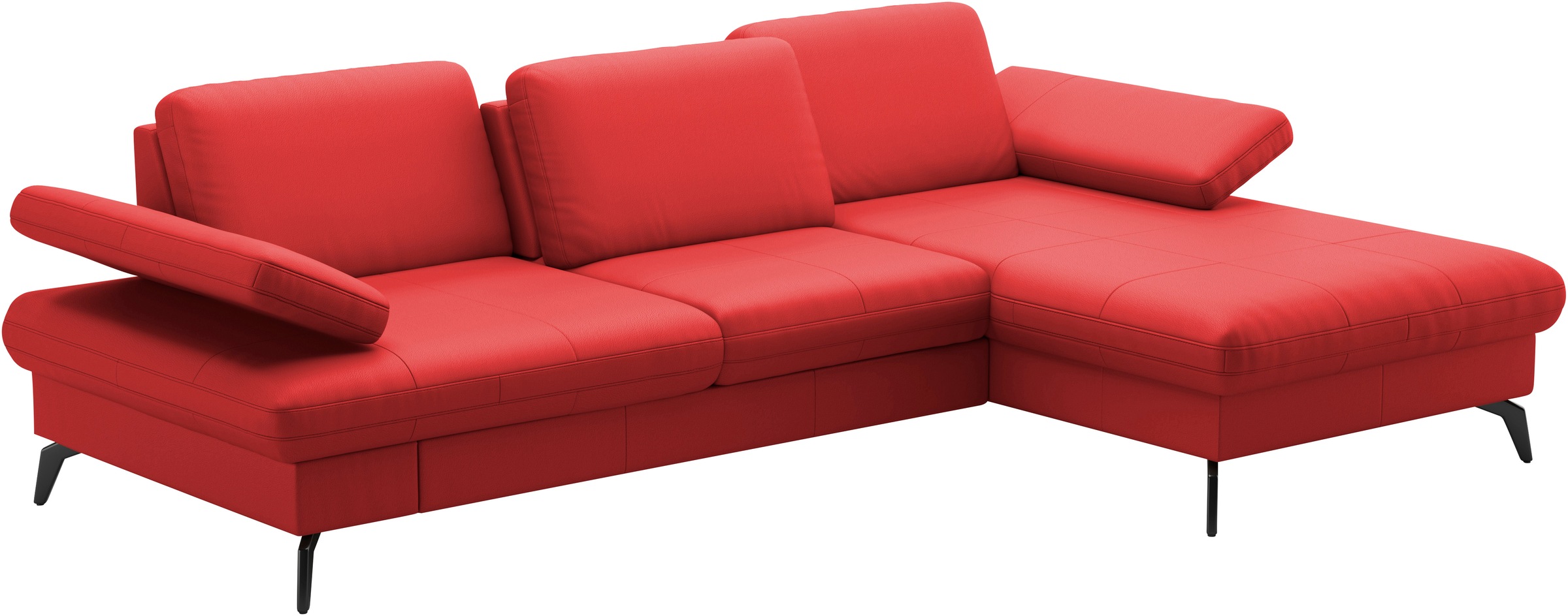 sit&more Ecksofa »Morris L-Form, inkl. Sitztiefenverstellung«, wahlweise mit Armteilverstellung, Bettfunktion & Bettkasten