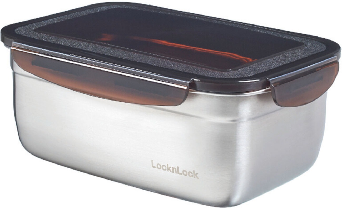LOCK & LOCK Vorratsdose »Vorratsdose Edelstahl,schwarzer Deckel«, (1 tlg.), günstig online kaufen