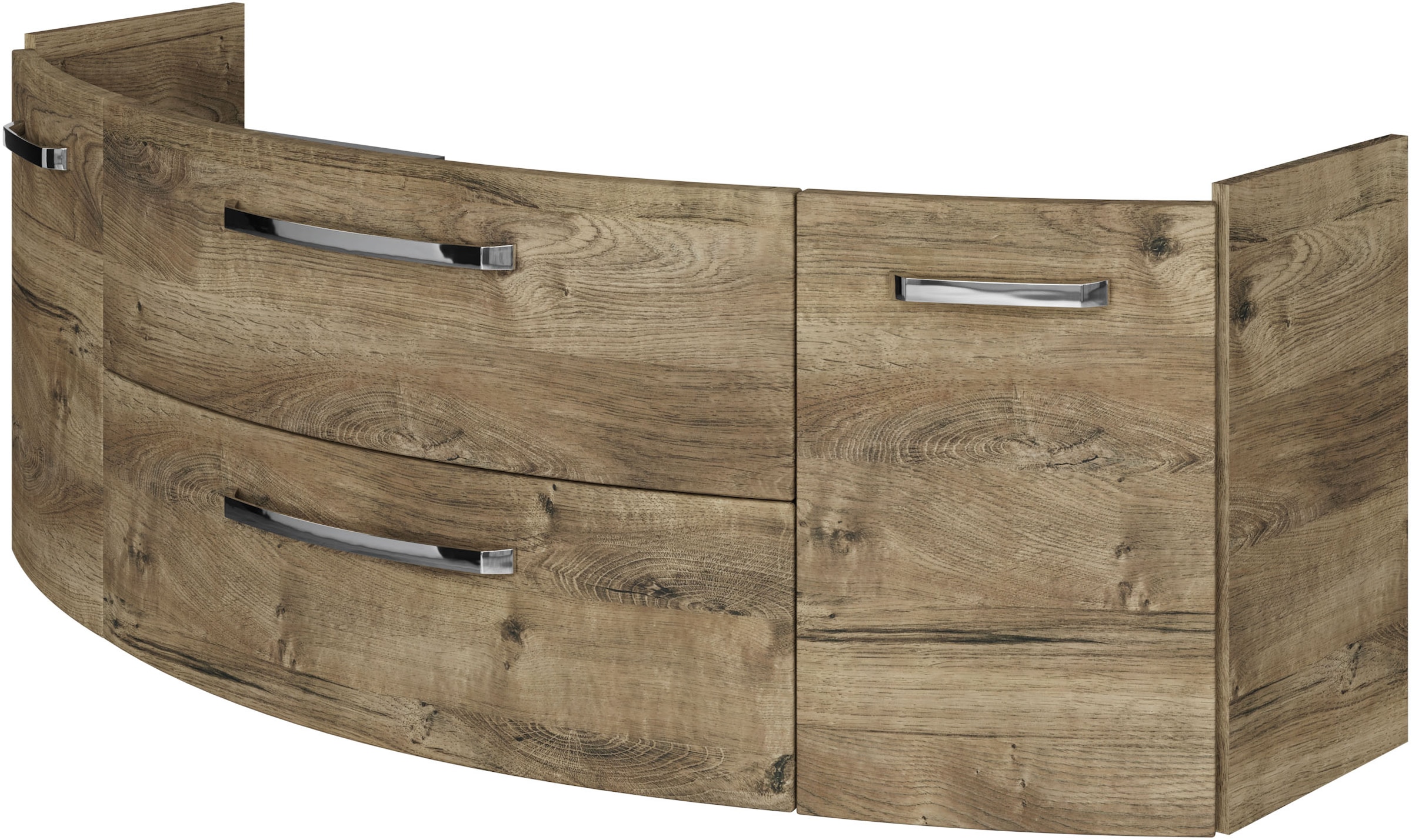 Saphir Waschtisch »Serie 4010 Keramik-Waschtisch mit Unterschrank, 144 cm breit«, Waschplatz mit 2 Türen, 2 Schubladen, Badmöbel-Set mit Waschtisch