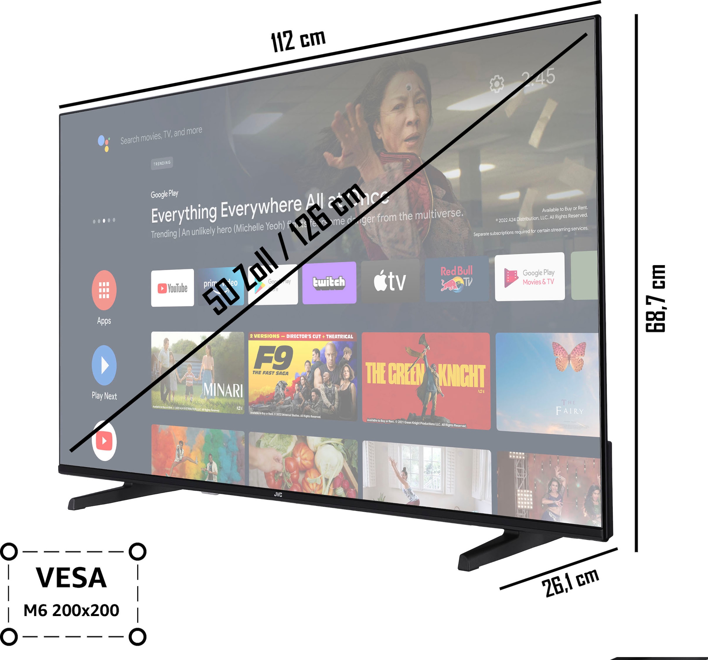 126 online Ultra Zoll, TV Android JVC 4K HD, »LT-50VA3355«, cm/50 LED-Fernseher -Smart-TV bestellen