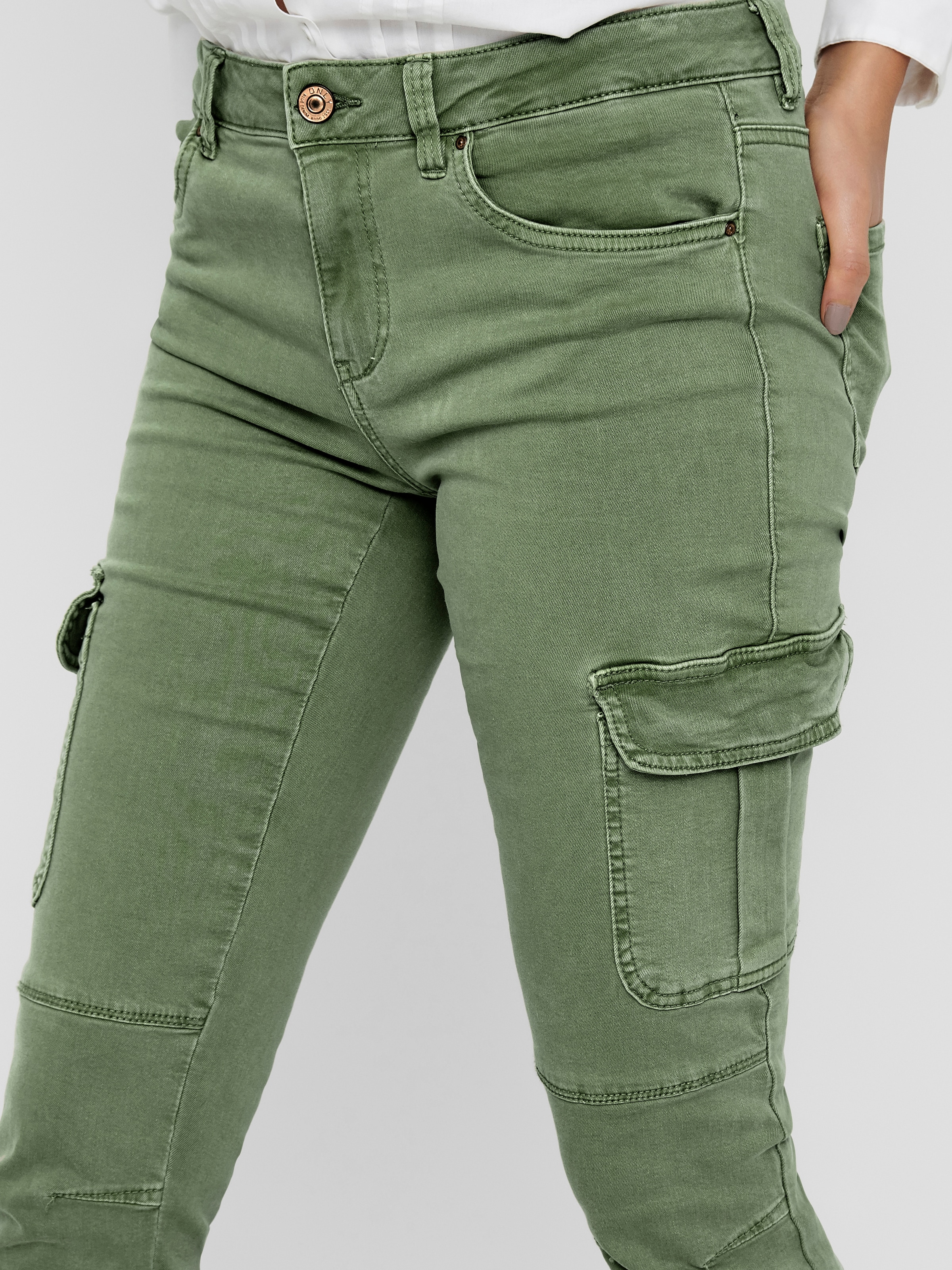 ONLY Cargohose »ONLMISSOURI REG ANK CARGO PNT NOOS«  mit Stretchsäumen