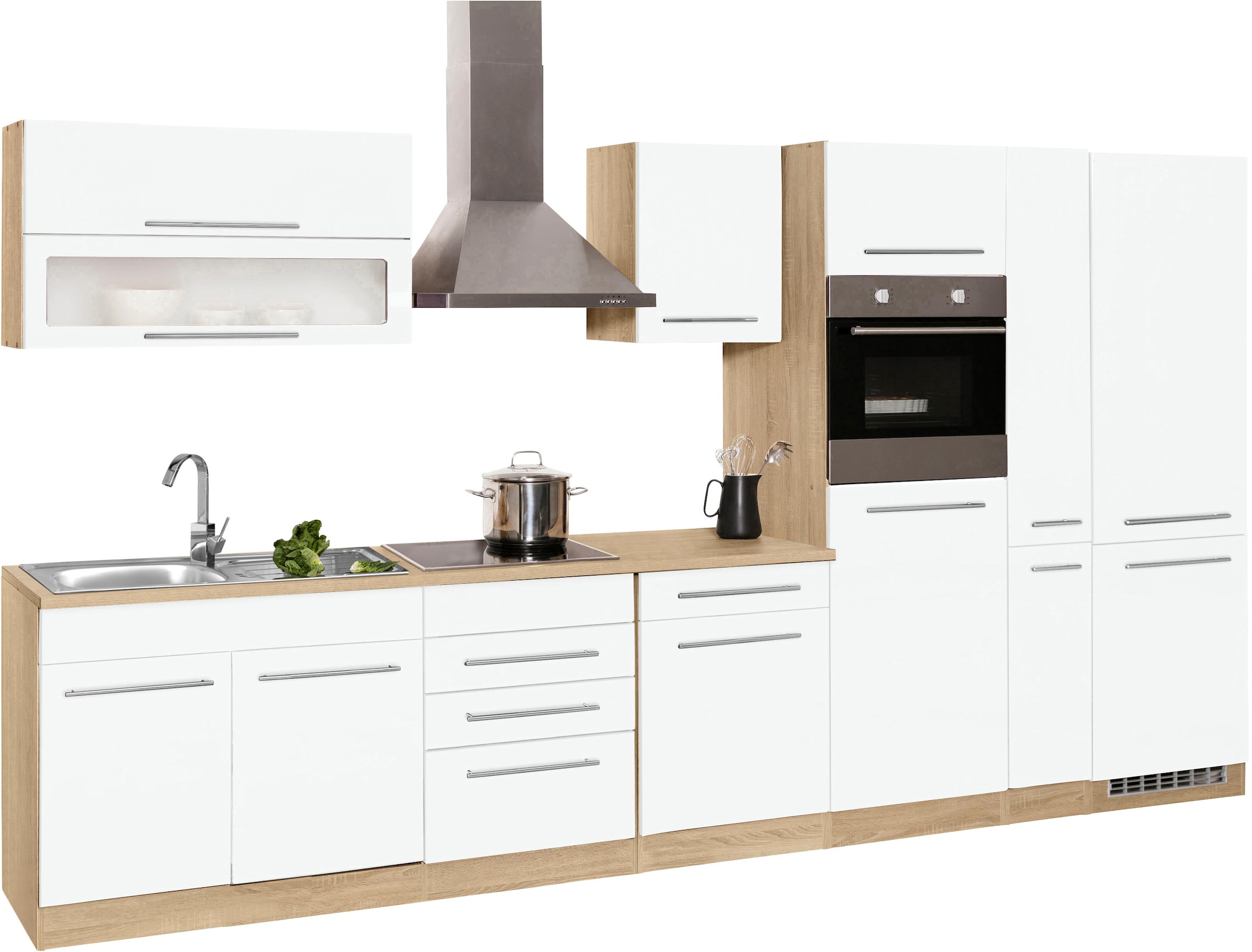 KOCHSTATION Küchenzeile »KS-Eton«, ohne E-Geräte, Breite 360 cm