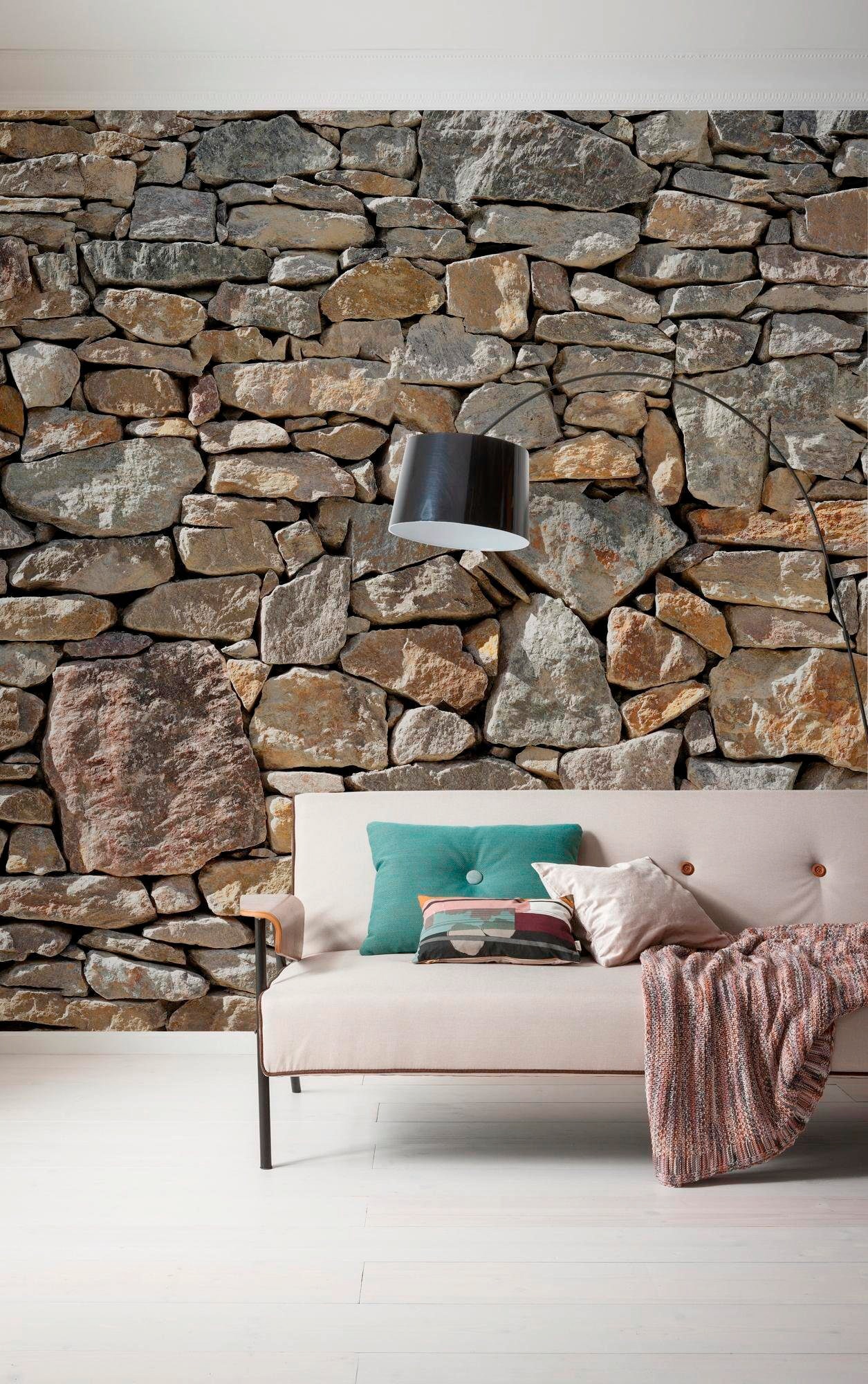 Komar Vliestapete »Stone Wall«, 300x250 cm (Breite x Höhe), Vliestapete, 10 günstig online kaufen