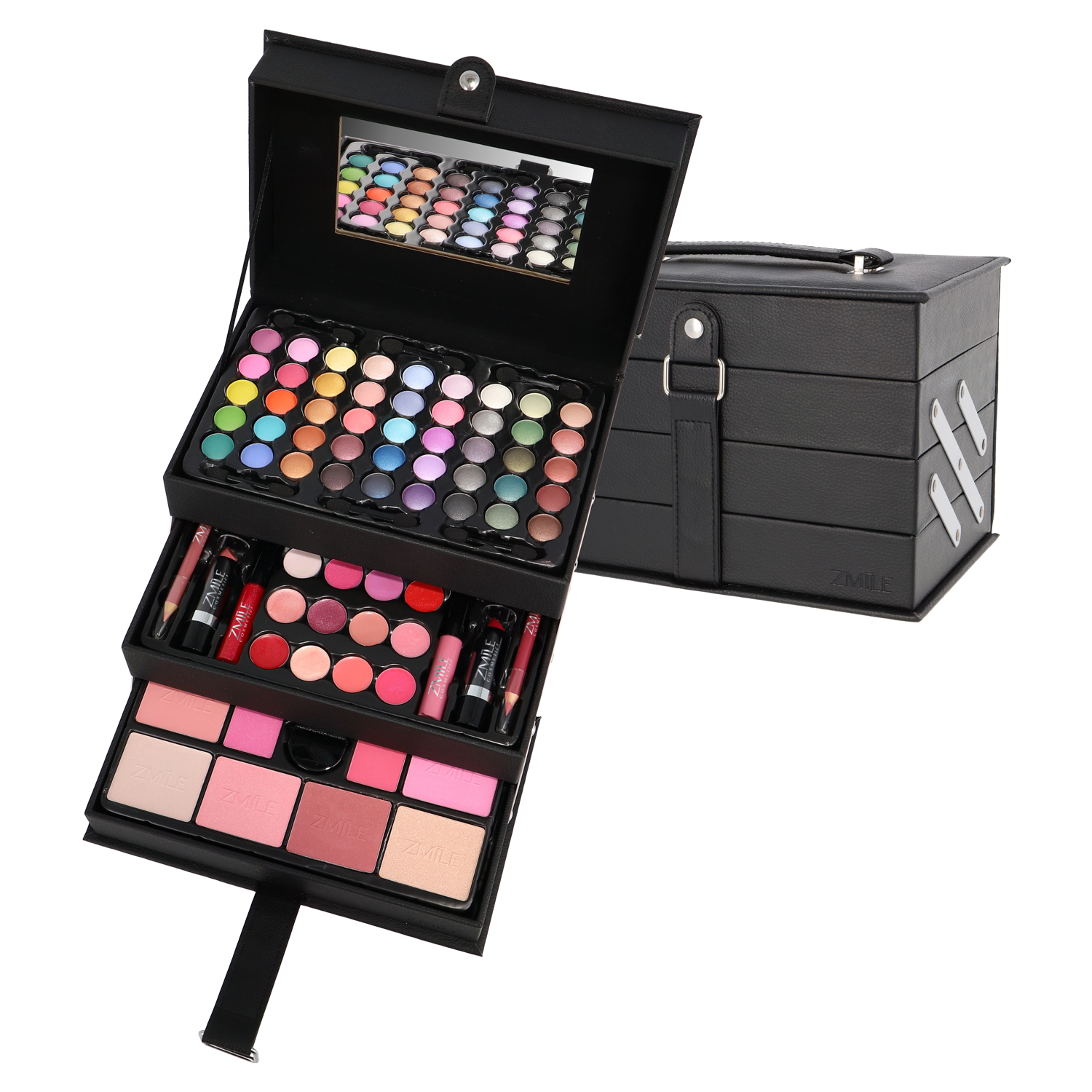ZMILE COSMETICS Kosmetik-Koffer »Beauty Case' black«, (82 tlg.), mit vegane günstig online kaufen