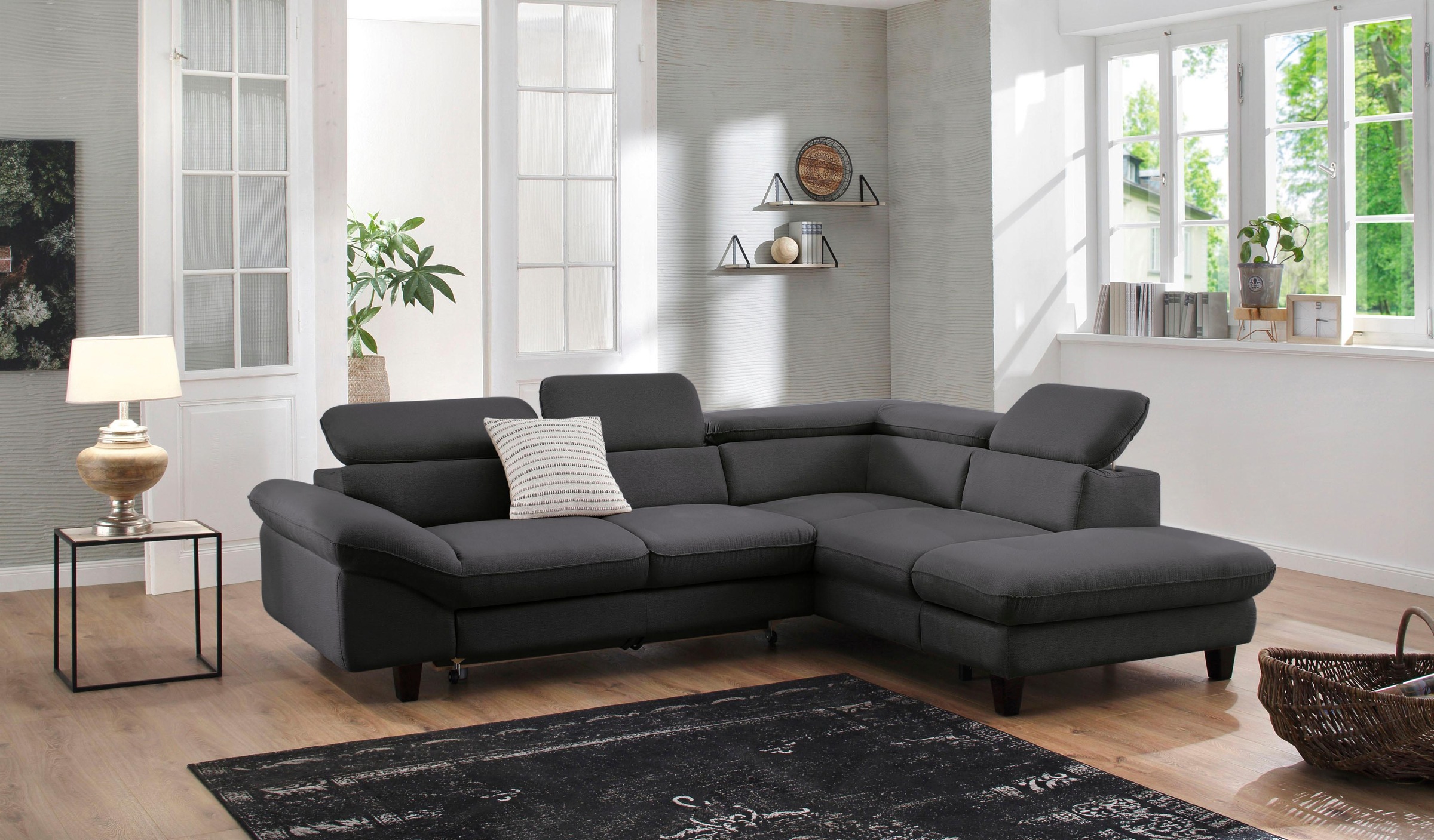 Home affaire Ecksofa »Pilot L-Form«, mit Kopfteilverstellung, wahlweise mit günstig online kaufen