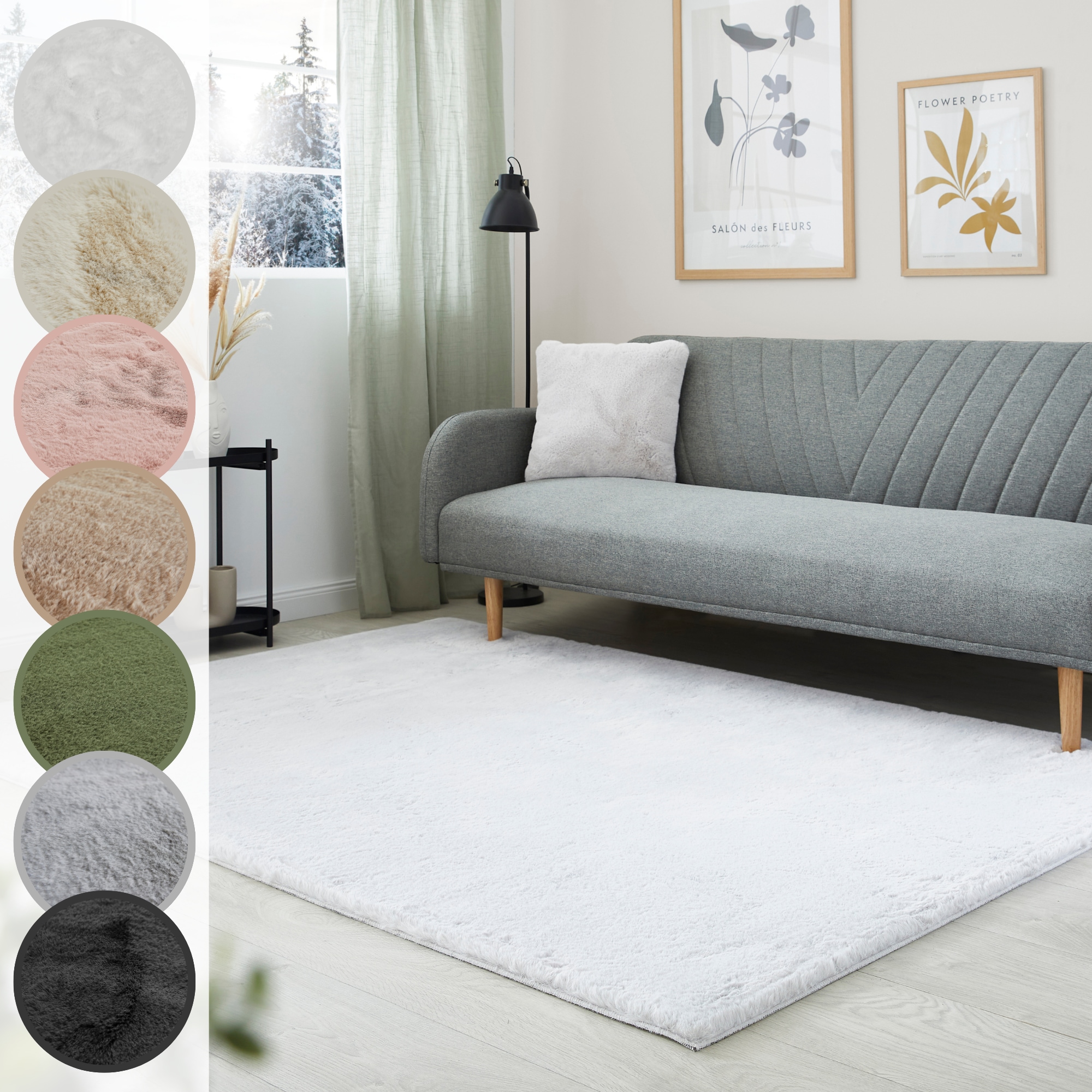 LUXOR living Fellteppich »Novara«, rechteckig, 30 mm Höhe, Kunstfell, Kanin günstig online kaufen