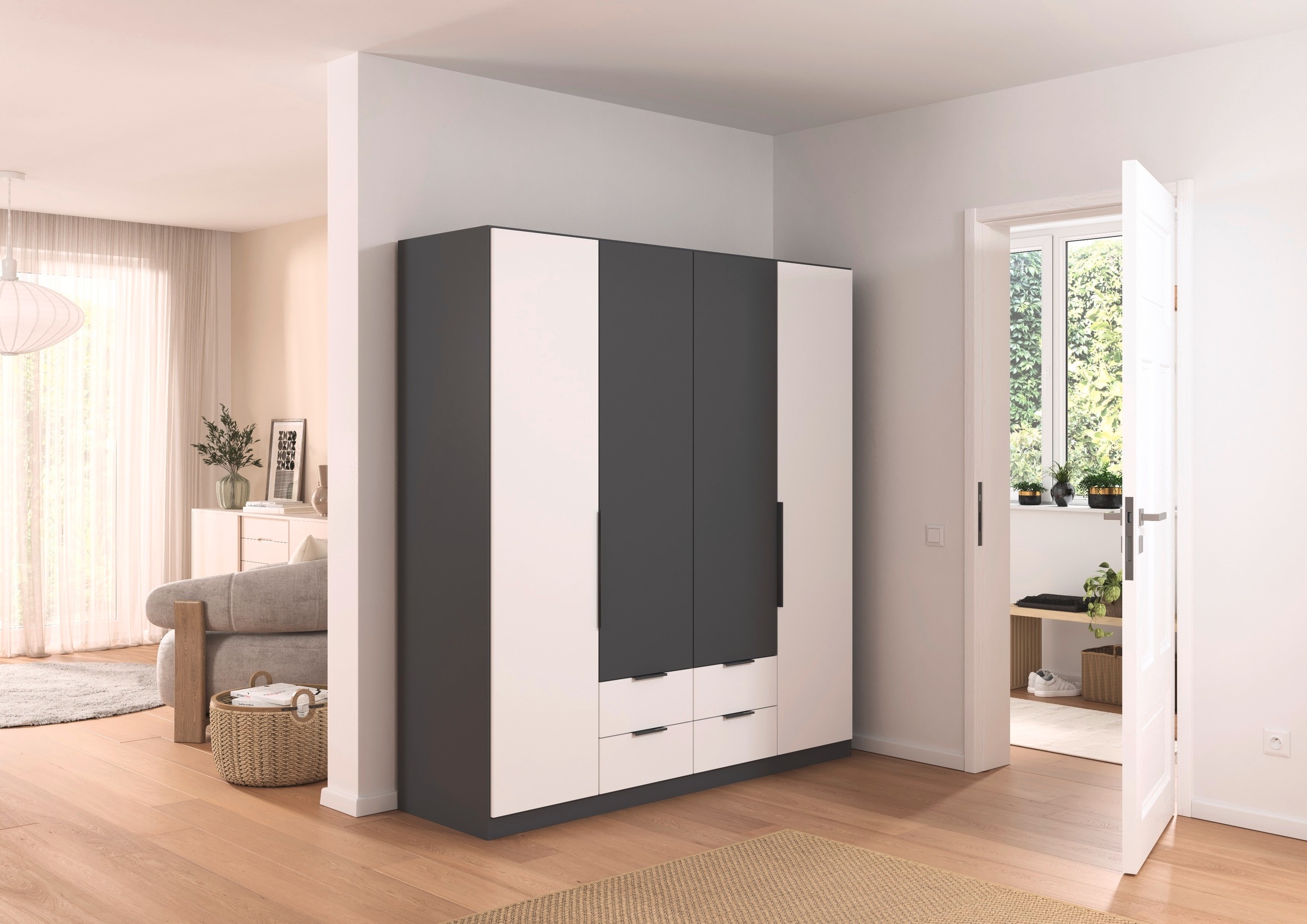 rauch Drehtürenschrank »Kleiderschrank Schrank Garderobe KREFELD optional m günstig online kaufen
