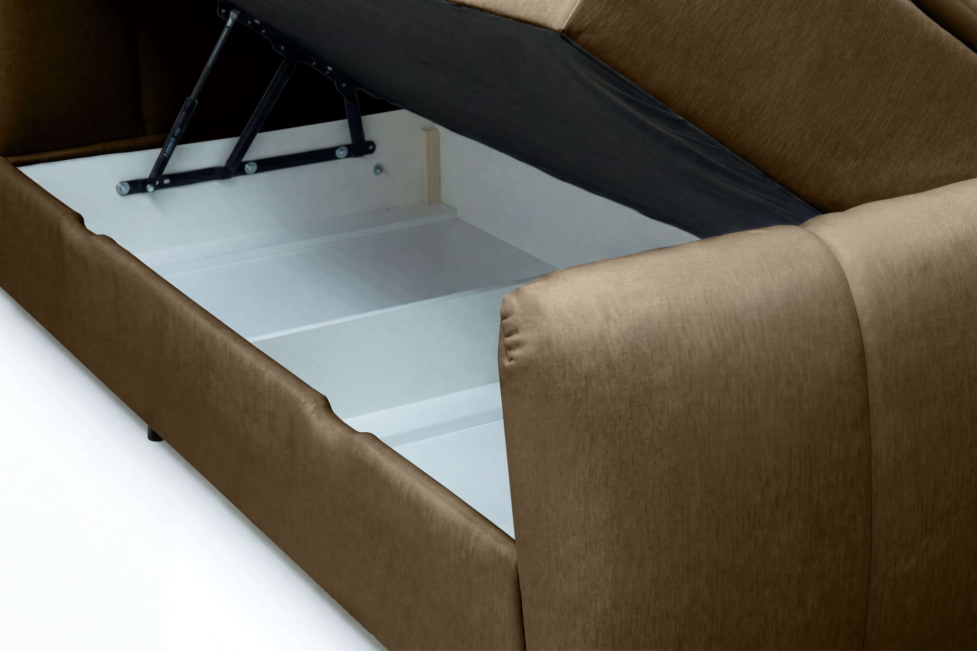 OTTO home Boxbett »DORA, Doppelbett inkl. Bettkasten, Federkernbett, Breiten: 160, 180 cm« Boxbett: 5-Z-Taschenfederkern im Unterbau, Härtegrad 3, inkl. Topper