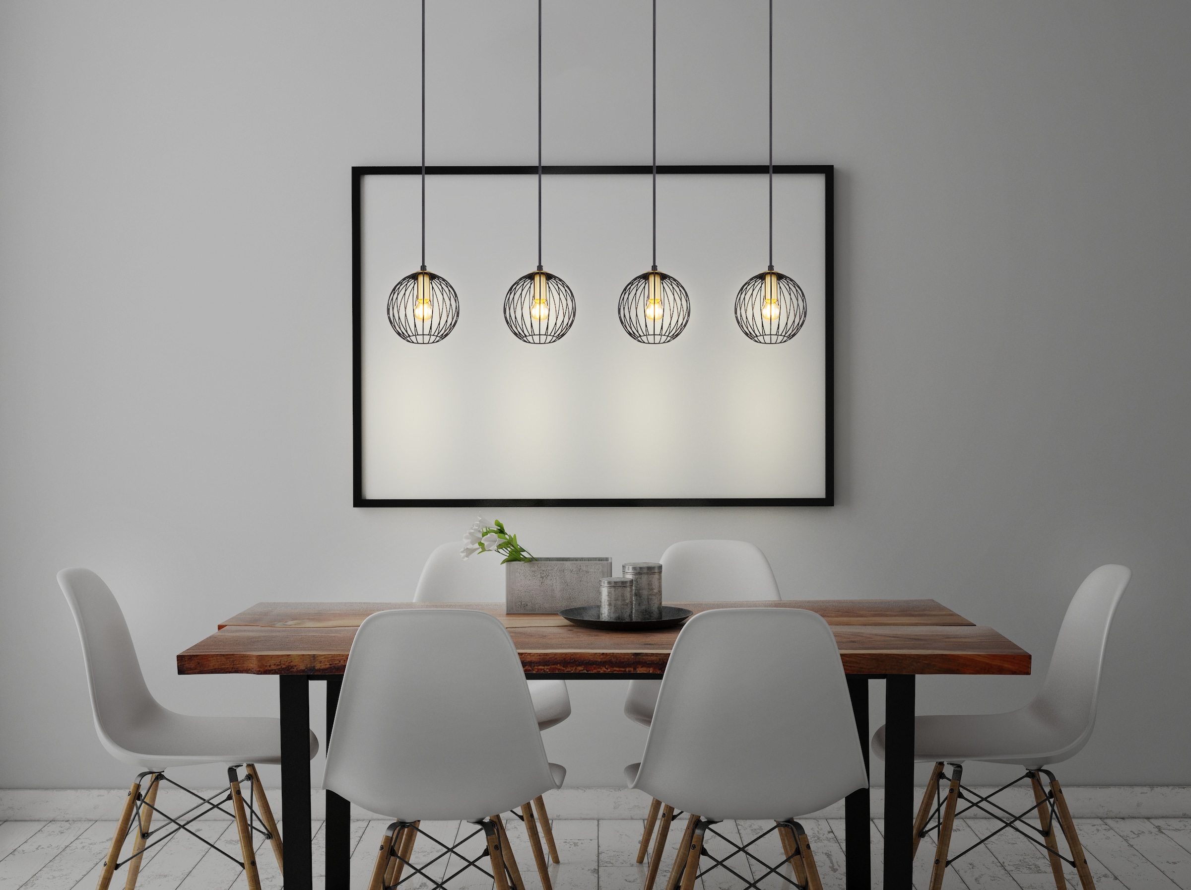 GLOBO LIGHTING Hängeleuchte »EUSEBIUS« E14 1 Stk. Hängelampe schwarz Metall günstig online kaufen