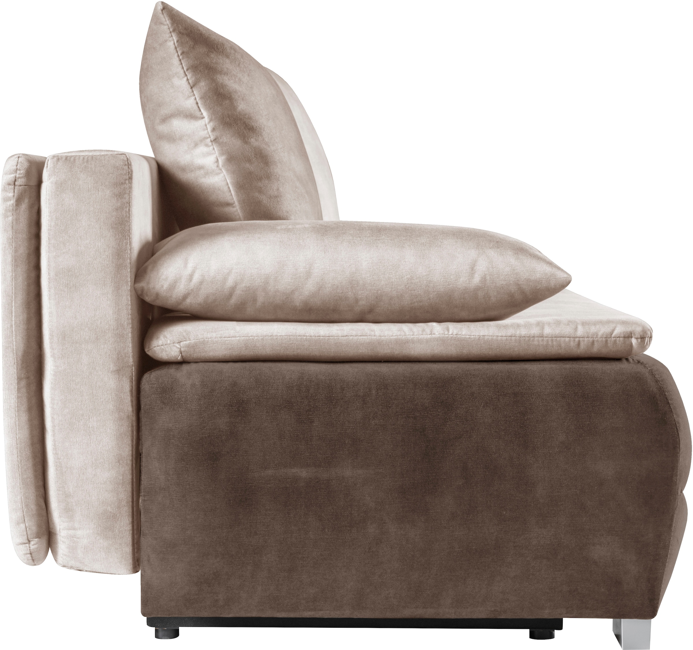 WERK2 Schlafsofa »Tekla LED«, 2-Sitzer Schlafcouch mit Bettkasten & stylischer RGB-LED-Beleuchtung