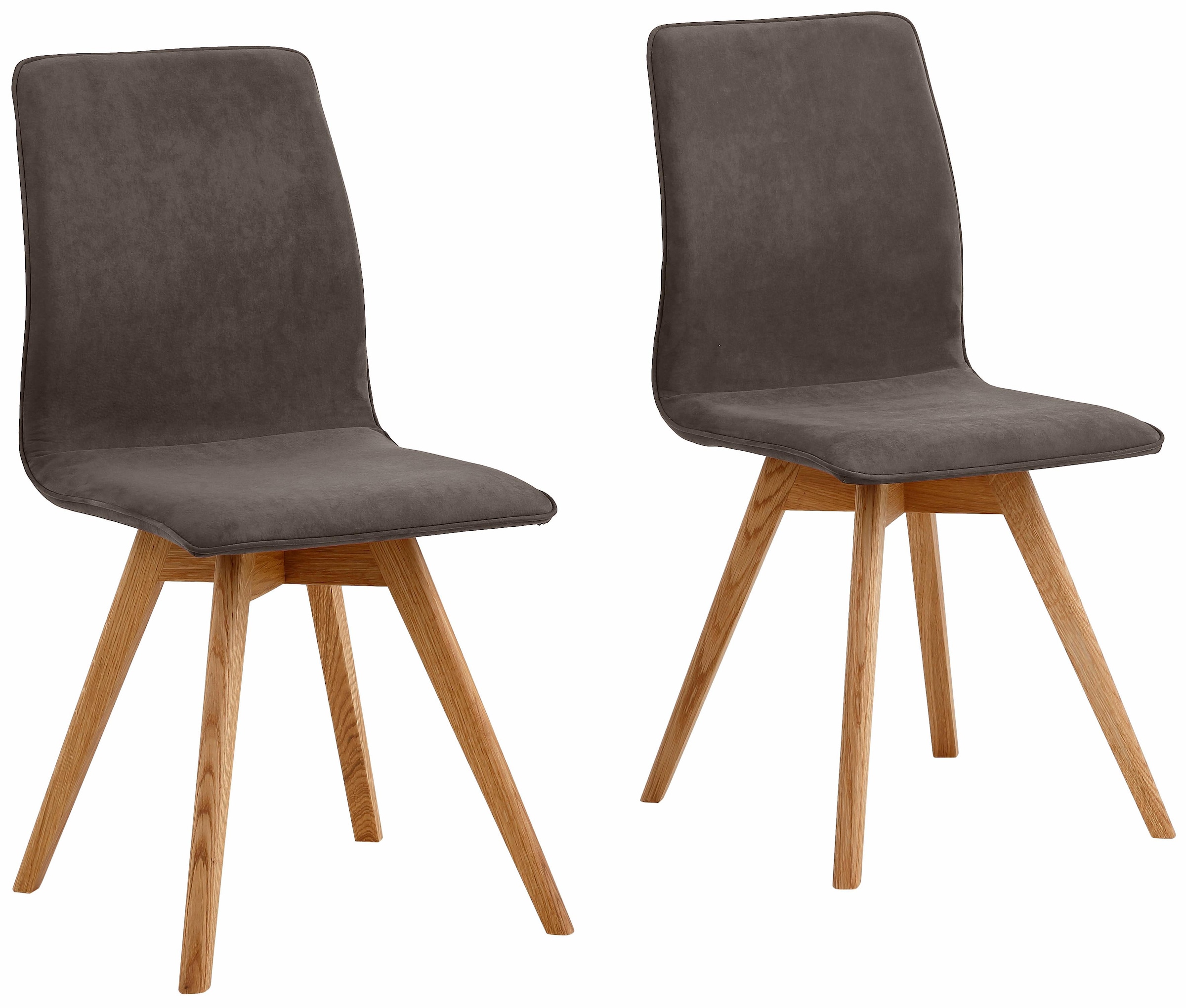 andas Esszimmerstuhl »Rania«, (Set), 4 St., Luxus-Microfaser, Eiche, 2er/4e günstig online kaufen