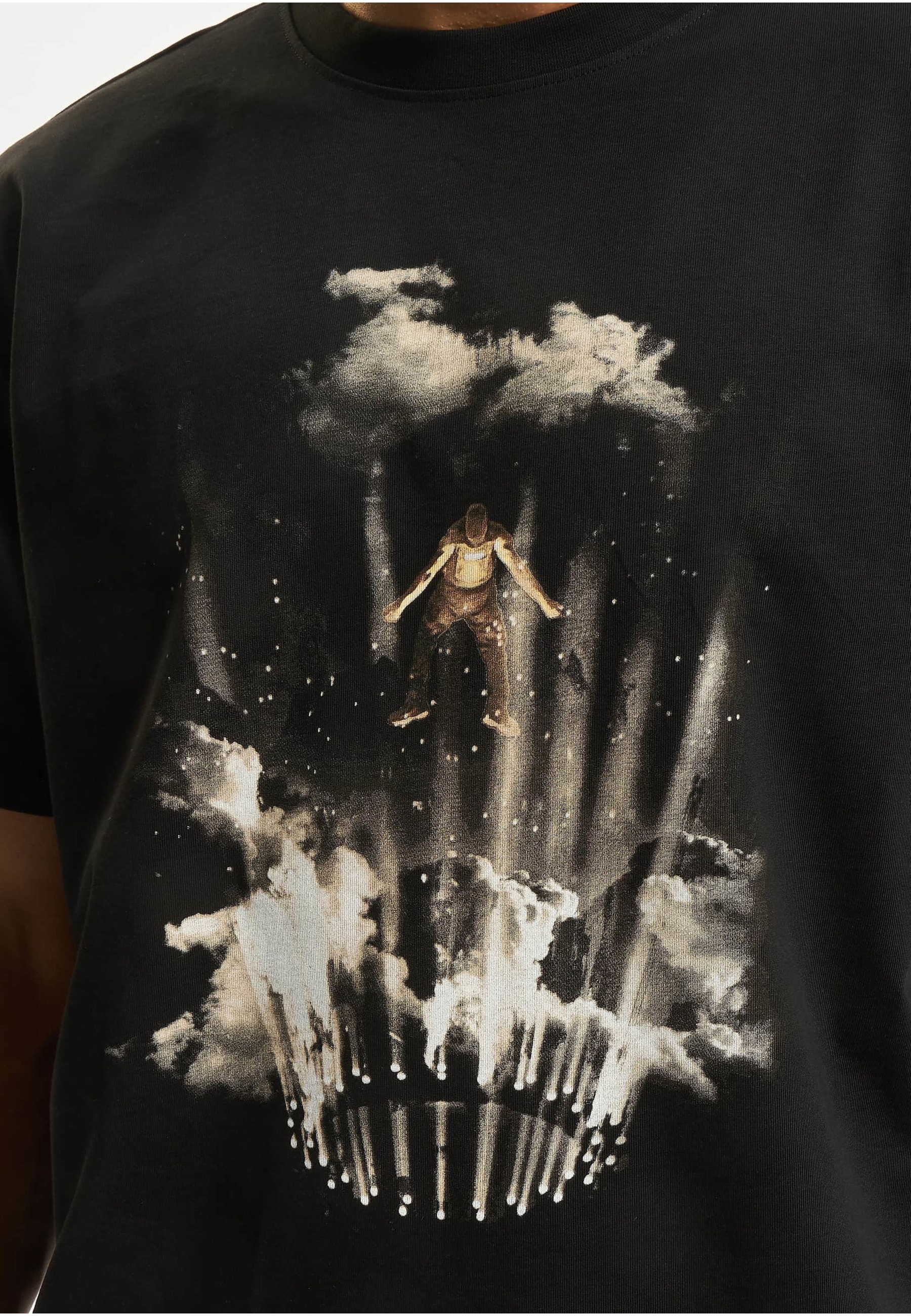 MisterTee T-Shirt »MisterTee Herren Flashing Lights Oversize Tee« 1 Stk.