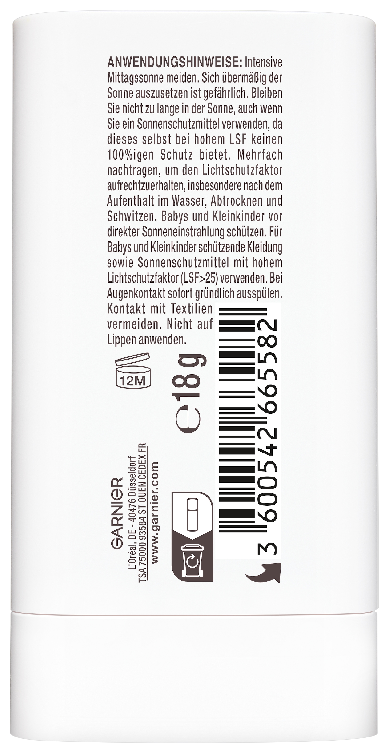 GARNIER Sonnenschutzstift »AMBRE SOLAIRE SUPER UV SUNSTICK LSF 50+« mit Sheabutter, fettet nicht