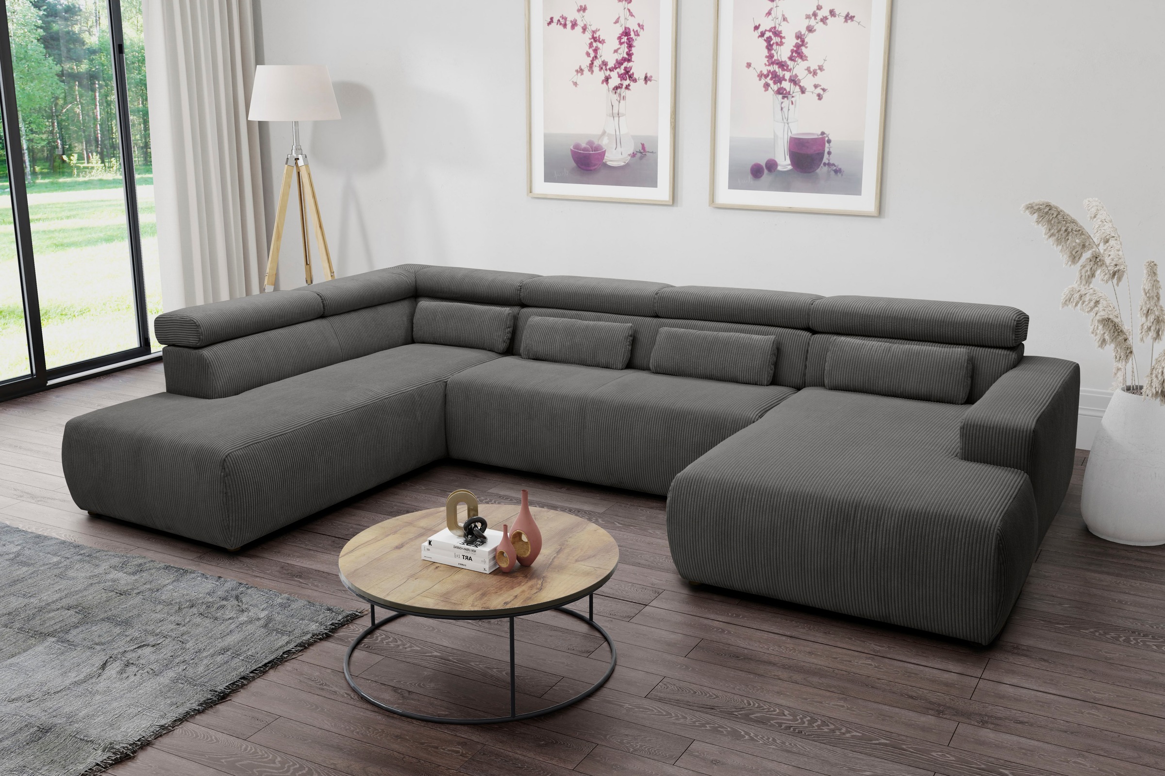 DOMO collection Wohnlandschaft "Brandon, belastbar bis 140kg/ Sitz, B/T: 35 günstig online kaufen