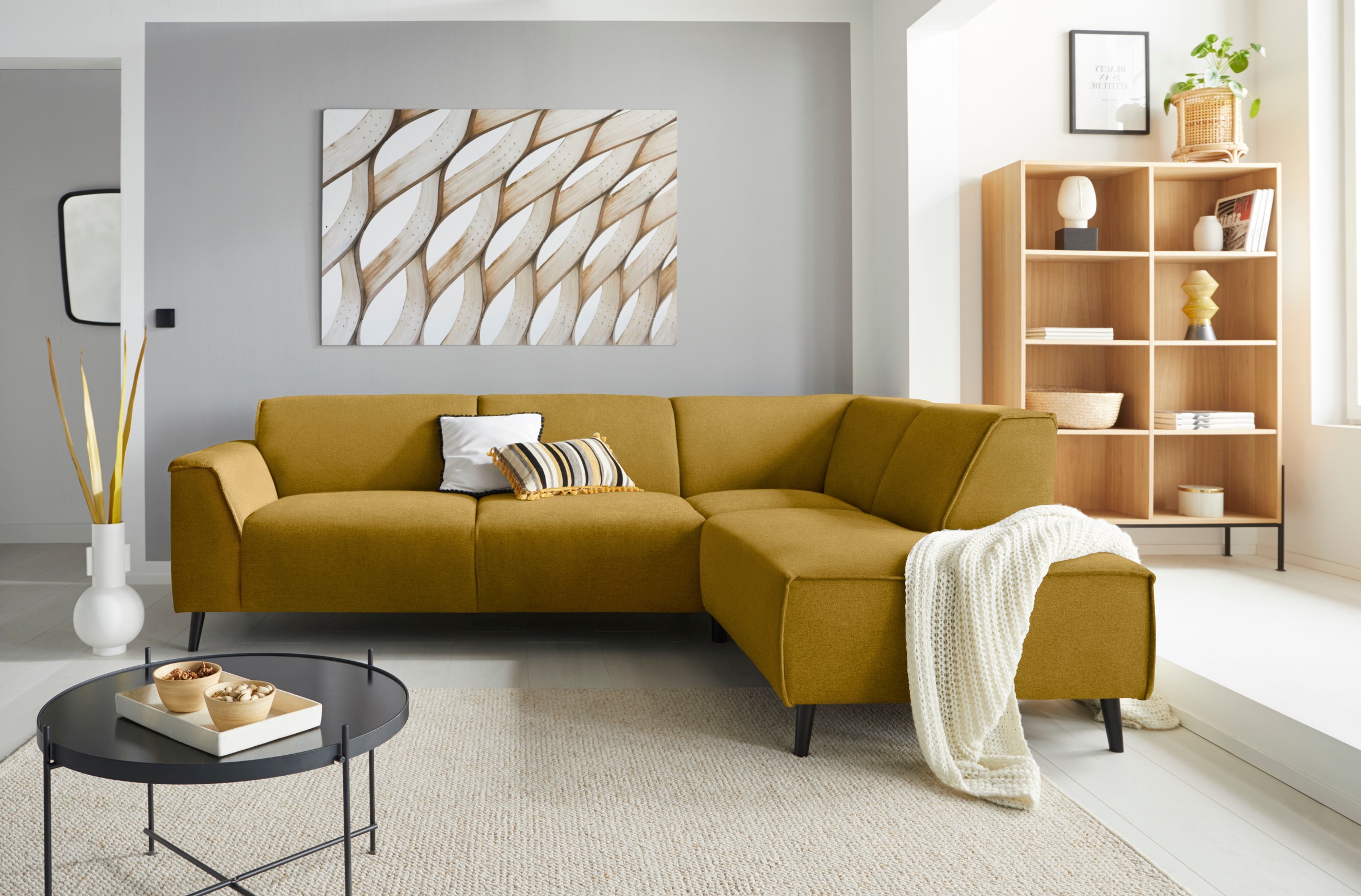 DOMO collection Ecksofa »Amora, bequem und zeitlos, L-Form«, mit Federkern günstig online kaufen