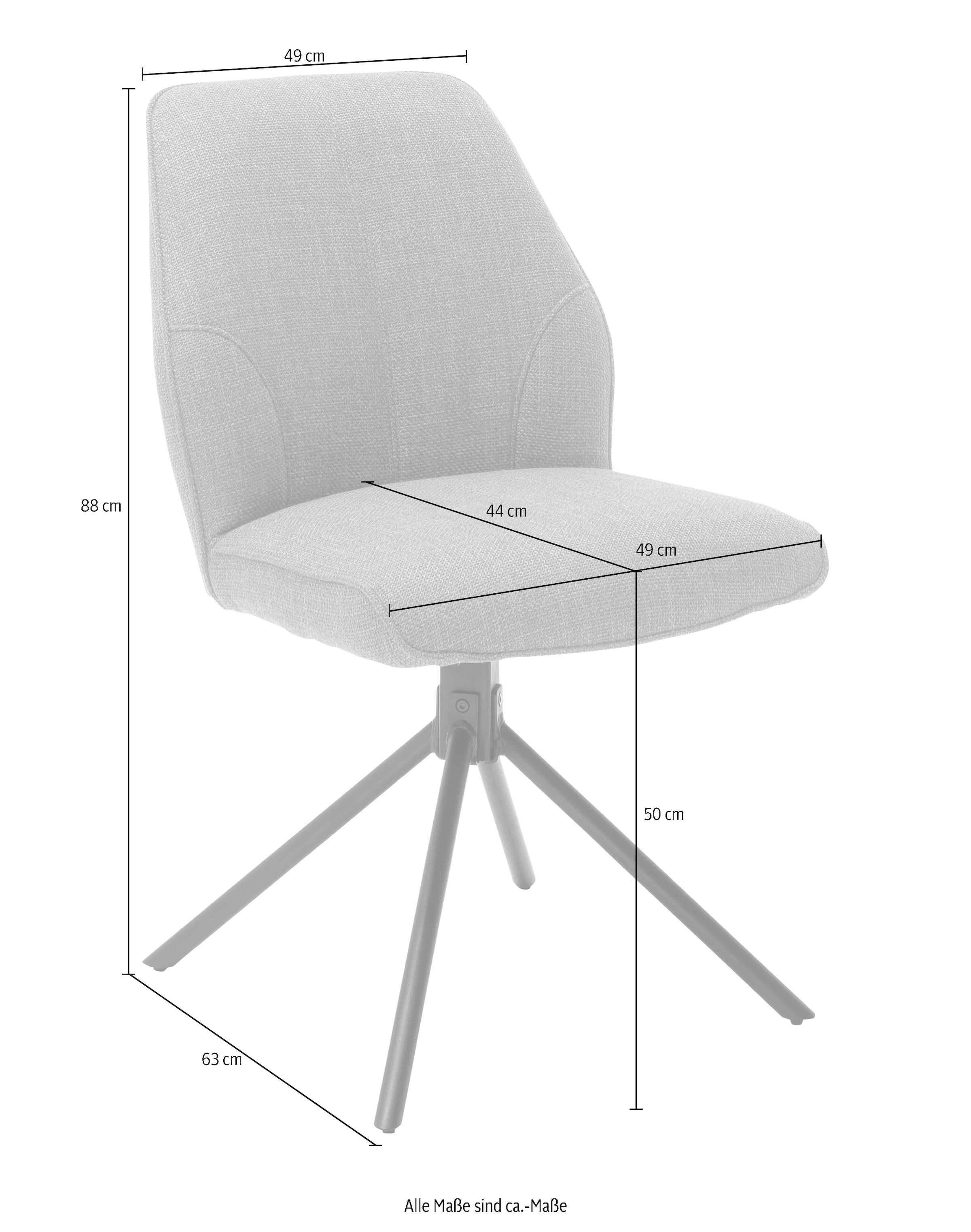 MCA furniture 4-Fußstuhl »Pemba«, Stuhl St., Nivellierung, 120 mit kaufen 2er-Set, 2 belastbar (Set), auf bis kg 180°drehbar Raten