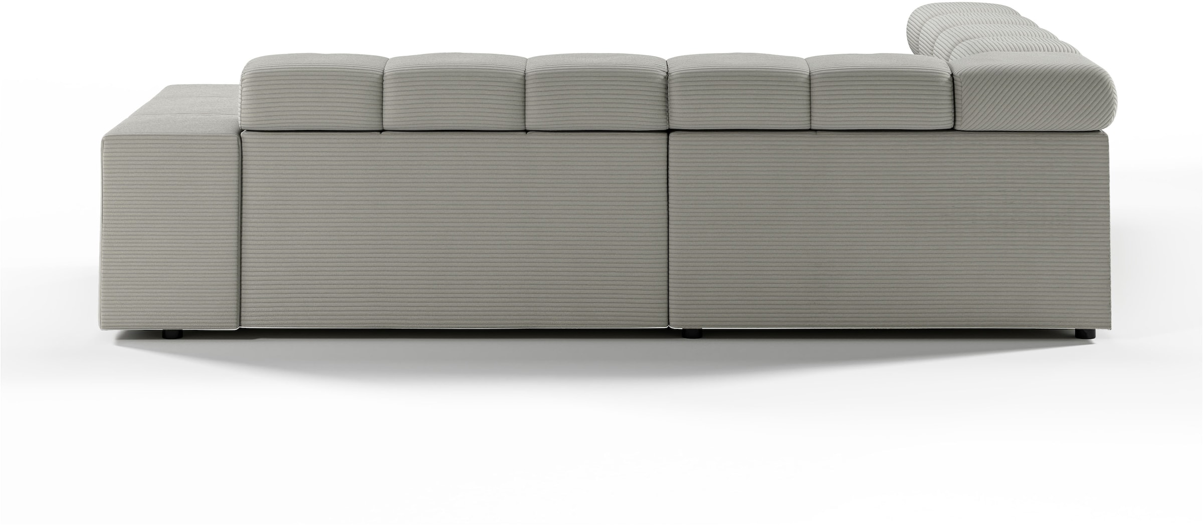 INOSIGN Ecksofa »Ancona, incl. Kopfteilverstellung + 3 Zierkissen, L-Form, bequem«, wahlweise motorische Sitztiefenverstellung, B/T(H: 249/215/70 cm