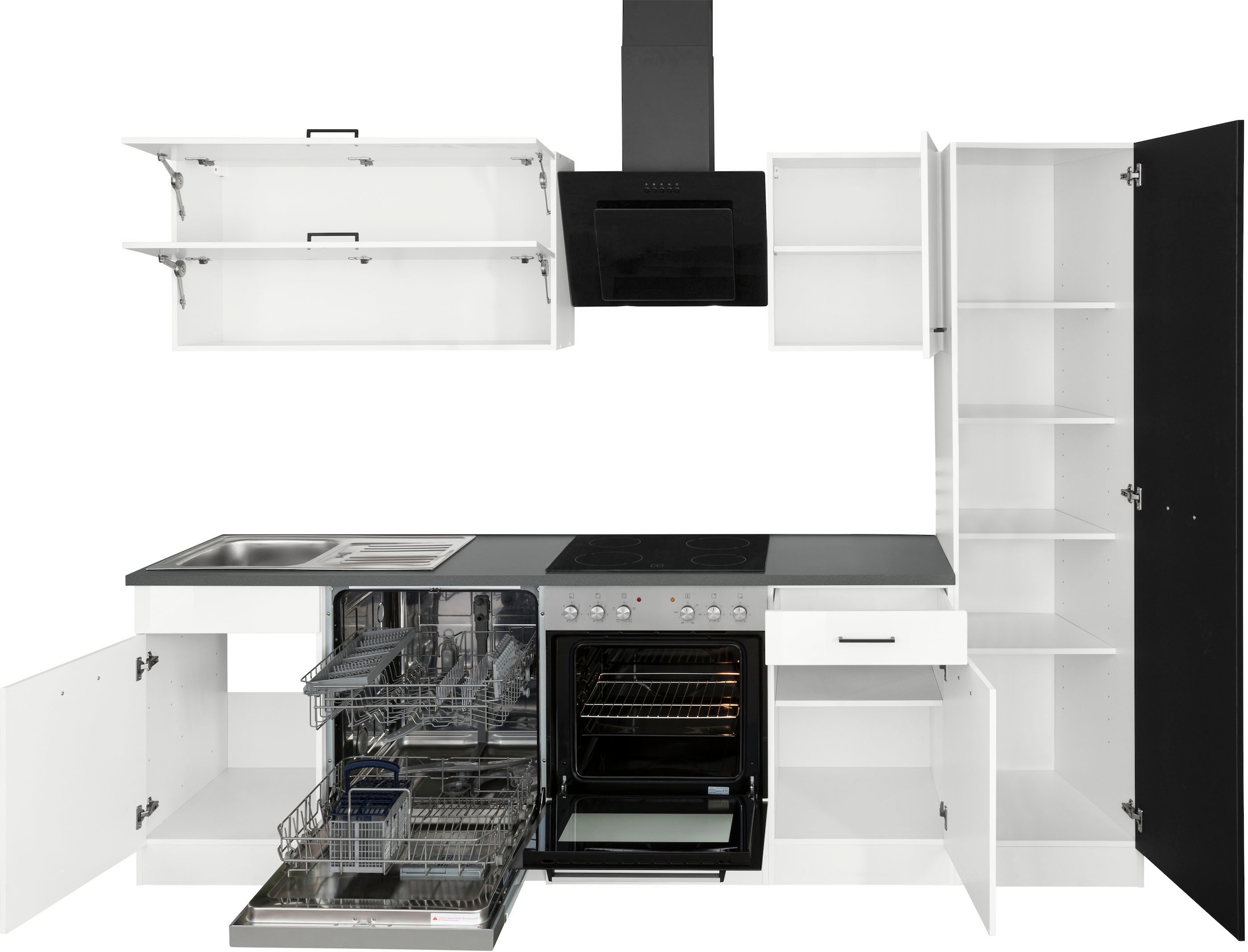 KOCHSTATION Küchenzeile »KS-Trier«, mit E-Geräten, Breite 270 cm