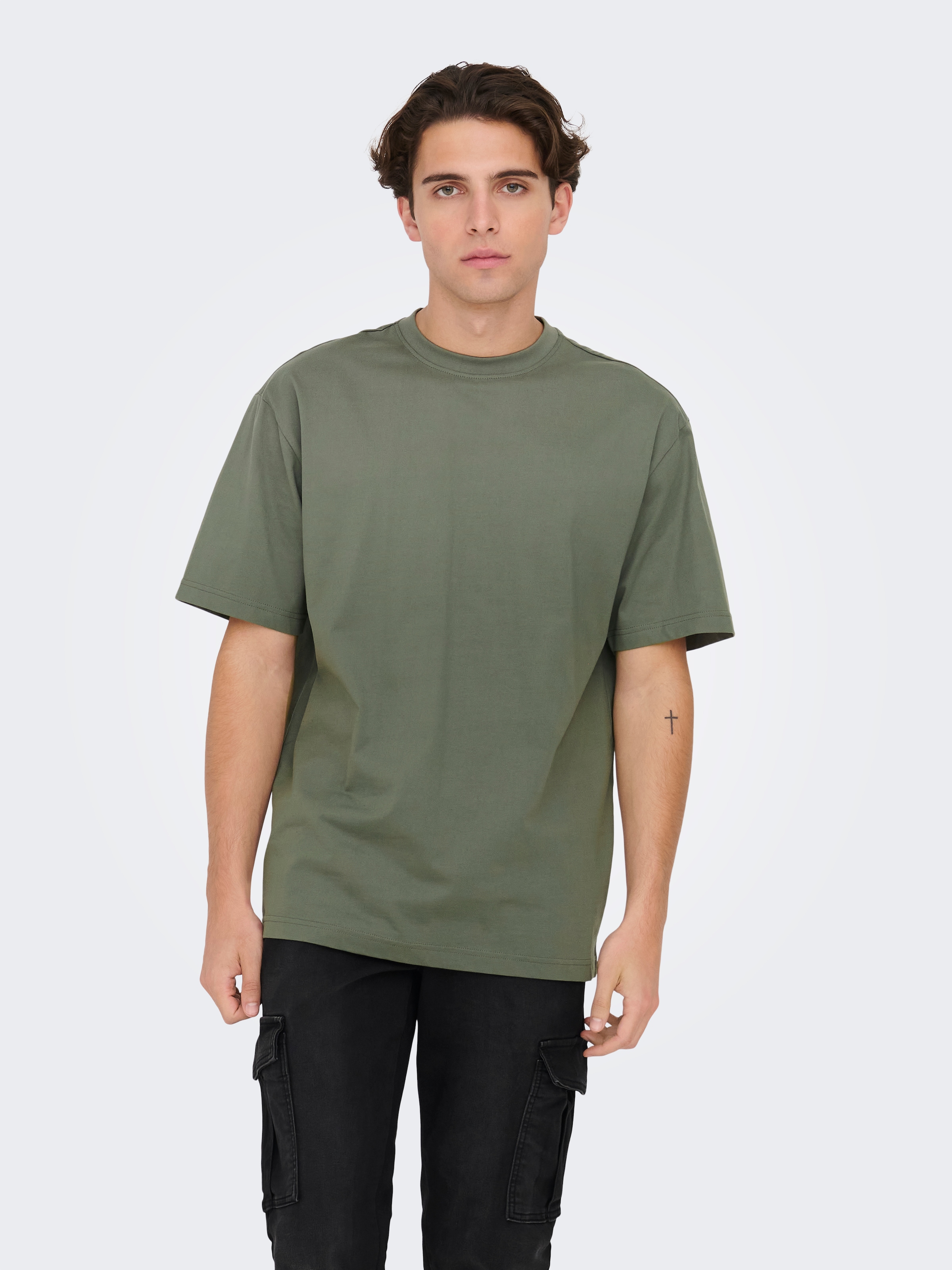 ONLY & SONS Rundhalsshirt »ONSFRED RLX SS TEE« Baumwolle, relaxed fit