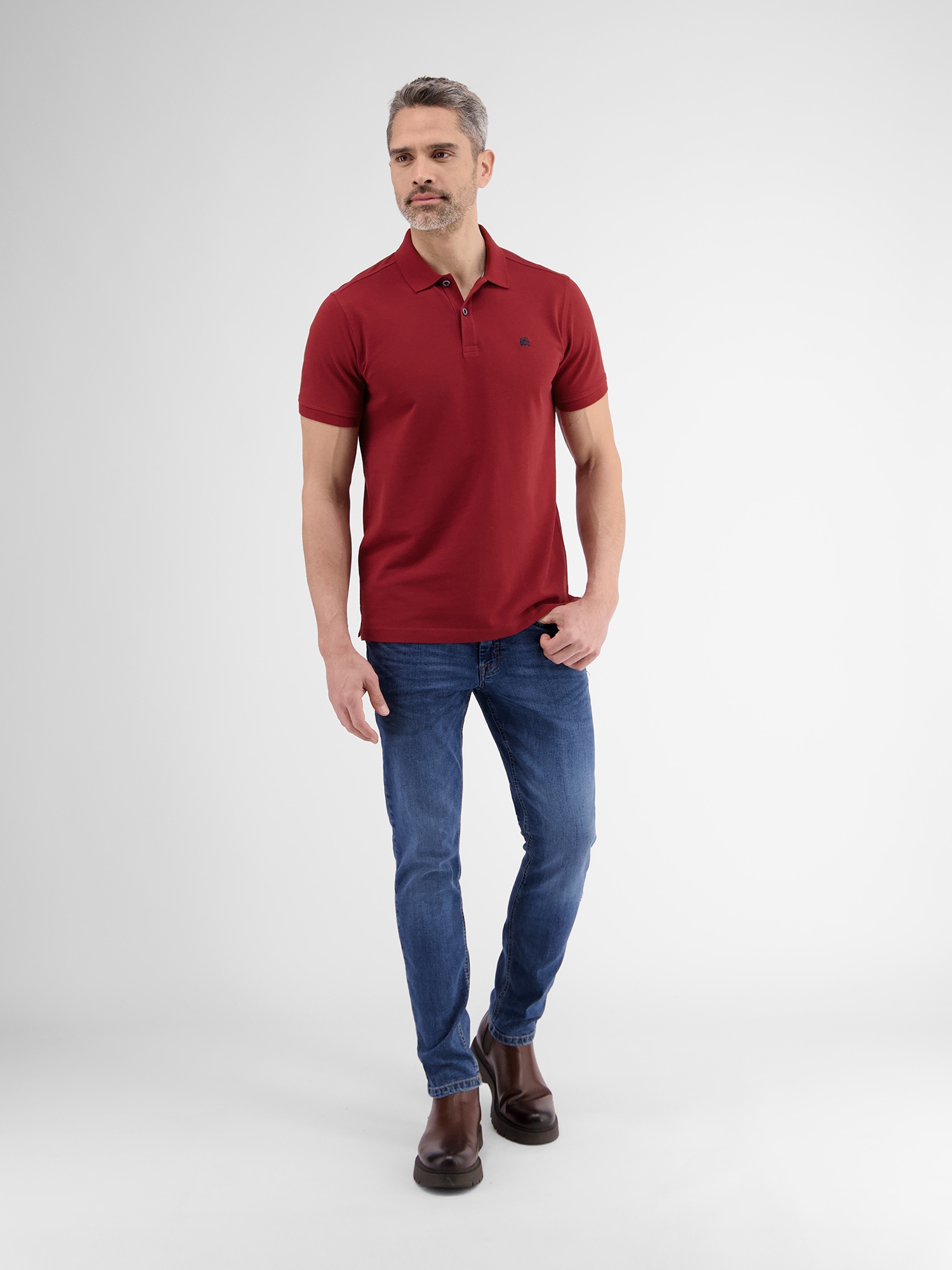 LERROS Poloshirt »LERROS Basic Poloshirt für Herren, unifarben«